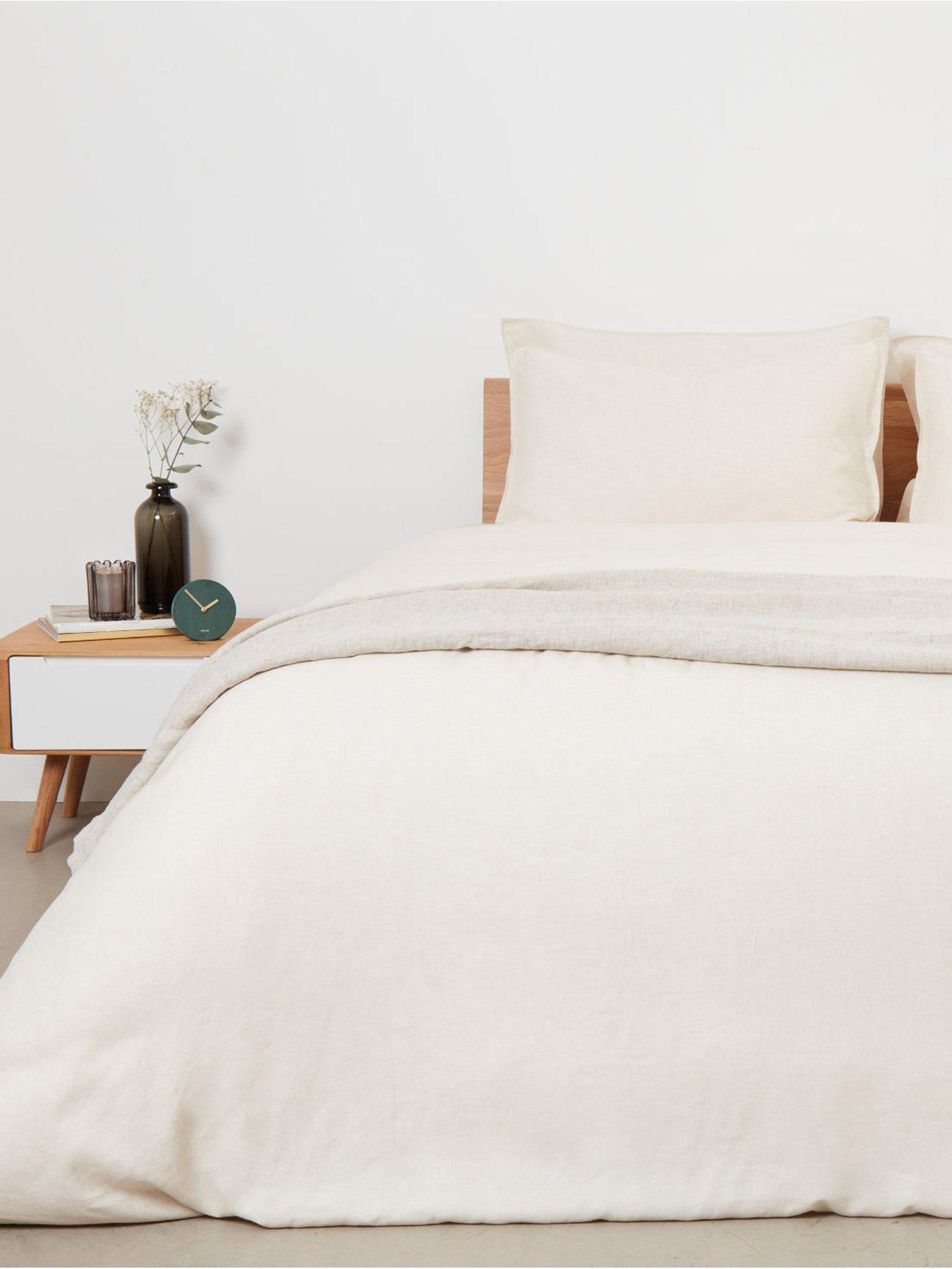 Panda London Bamboo  &  French Linen Duvet Cover - Natural