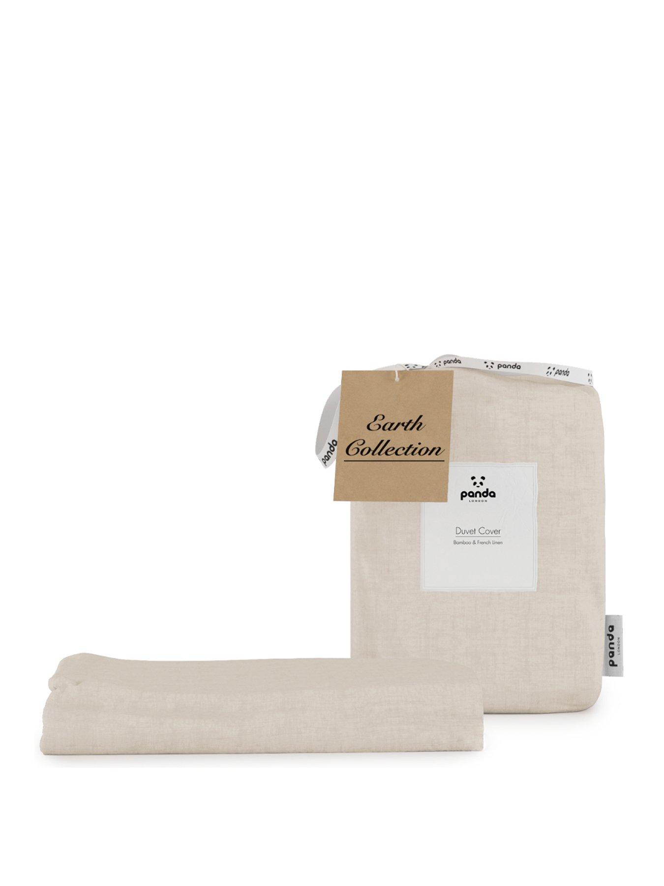 Image 2 of 6 of Panda London Bamboo &amp; French Linen Duvet Cover - Natural