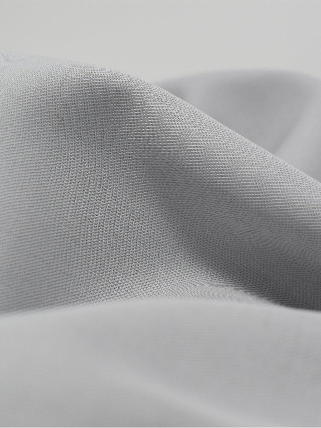  image of panda-london-panda-earth-bamboo-amp-french-linen-fitted-sheet-grey