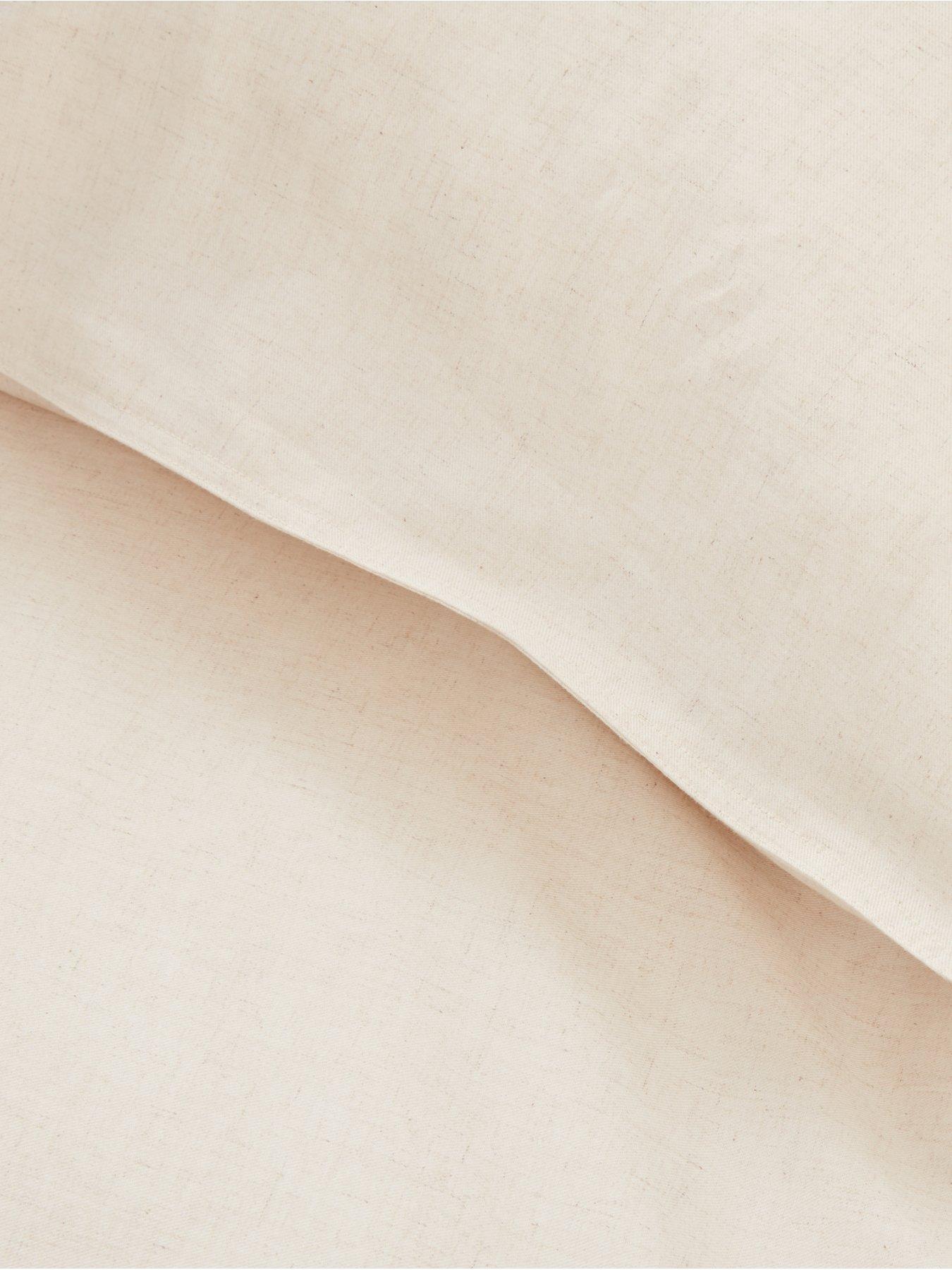  image of panda-london-bamboo-amp-french-linen-fitted-sheet-natural