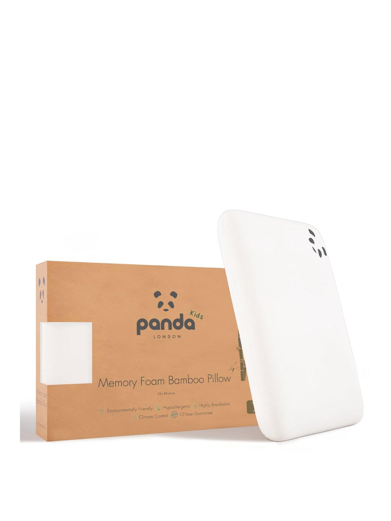  image of panda-london-panda-kids-bamboo-amp-memory-foam-pillow--toddler-white