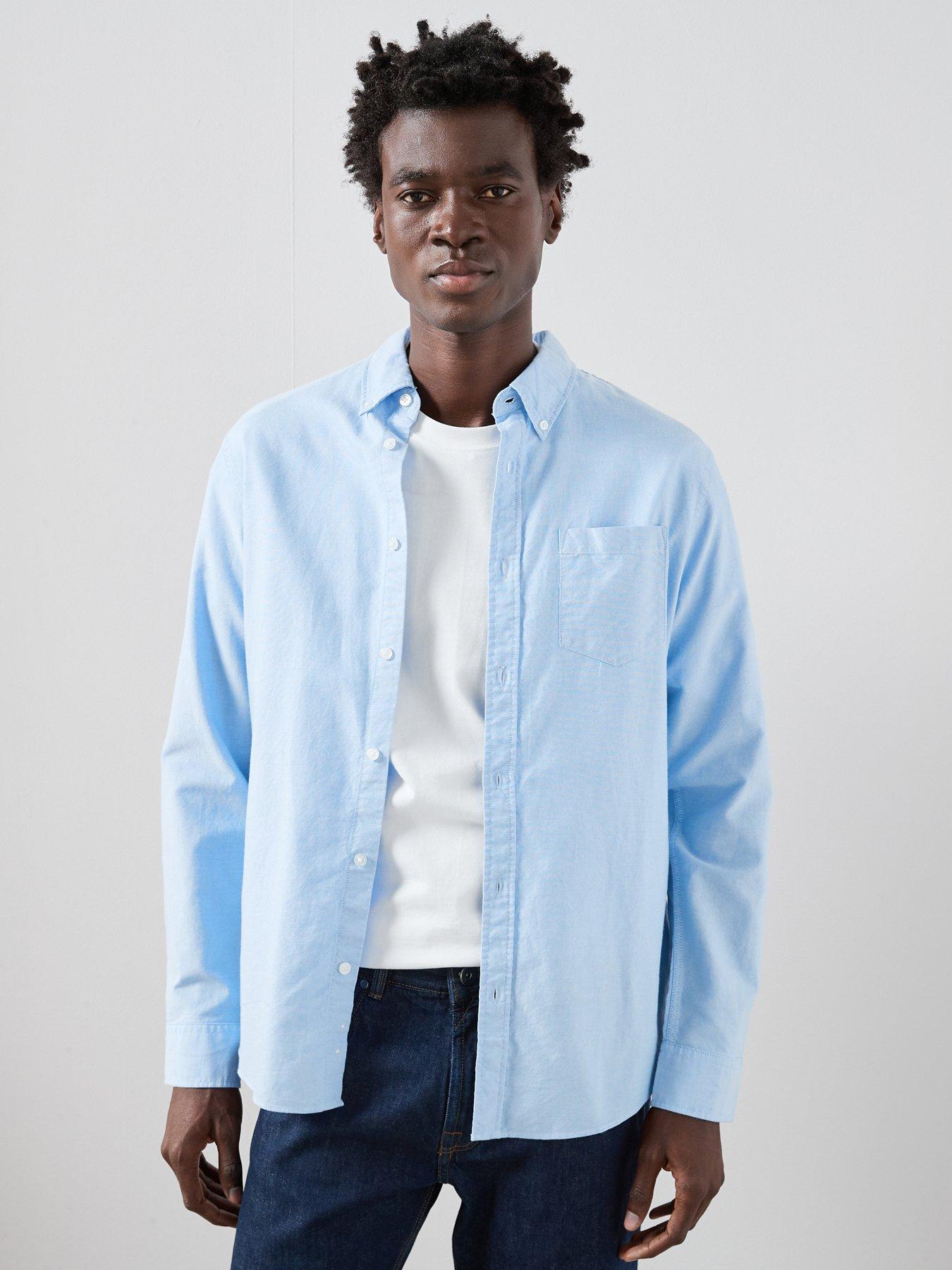Very Man Long Sleeve Button Down Oxford Shirt - Blue