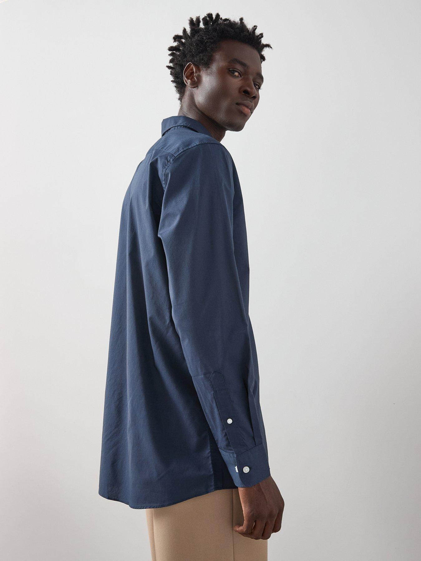 Image 6 of 6 of Very Man Longsleeve Regular Fit Easy Care Smart Shirt - Navy