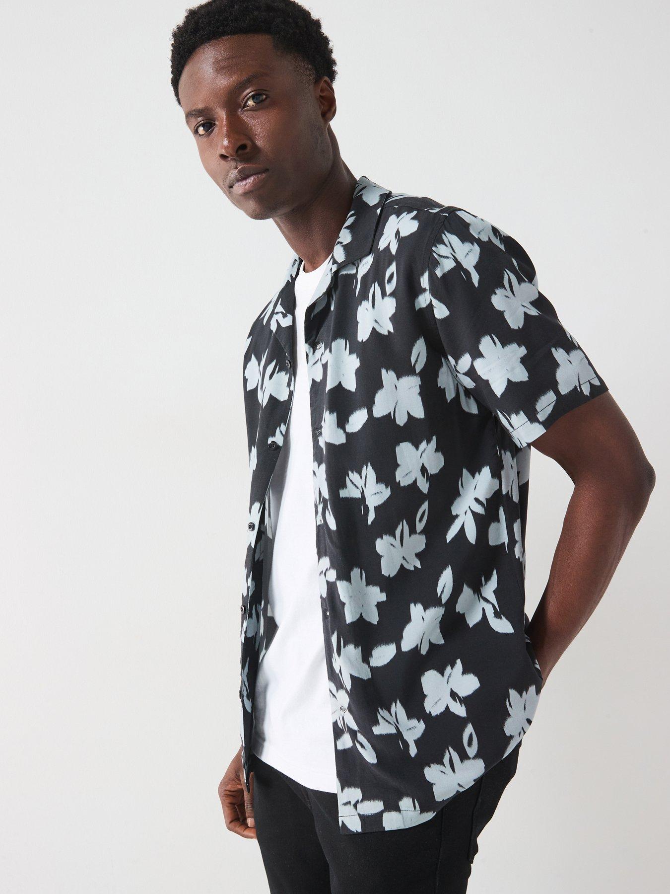 very-man-mono-floral-printed-revere-shirt-black