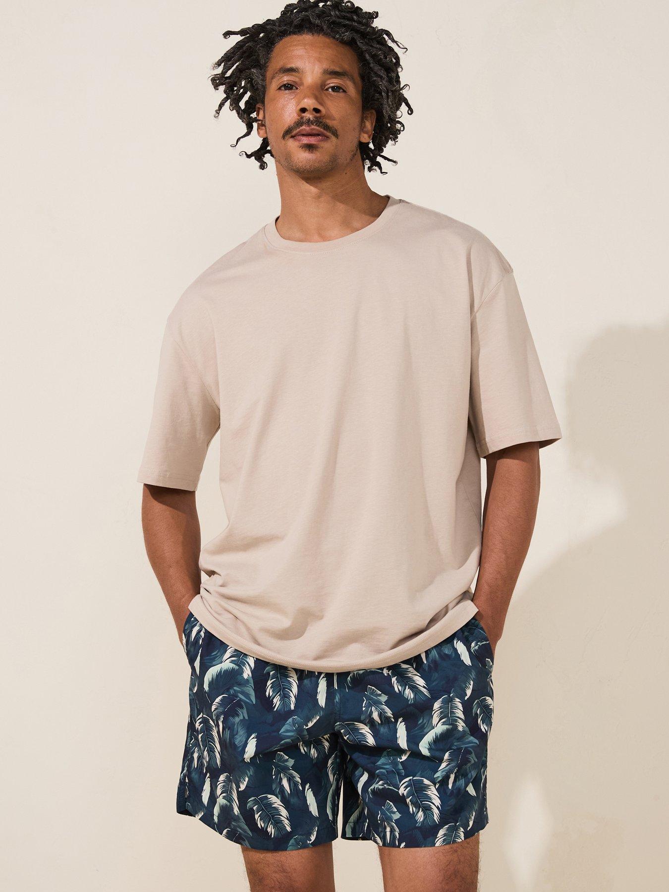 very-man-palm-leaf-printed-swim-shorts-blue