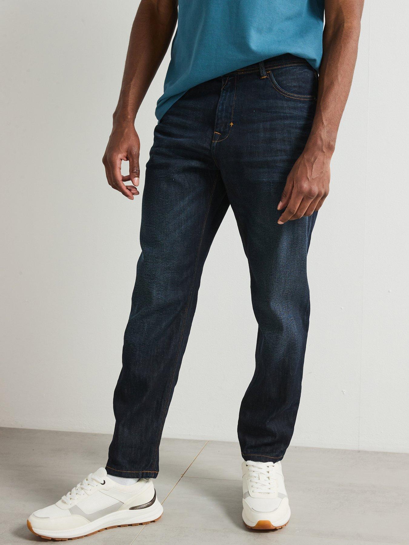  image of very-man-straight-tapered-jeans-with-stretch-dark-wash