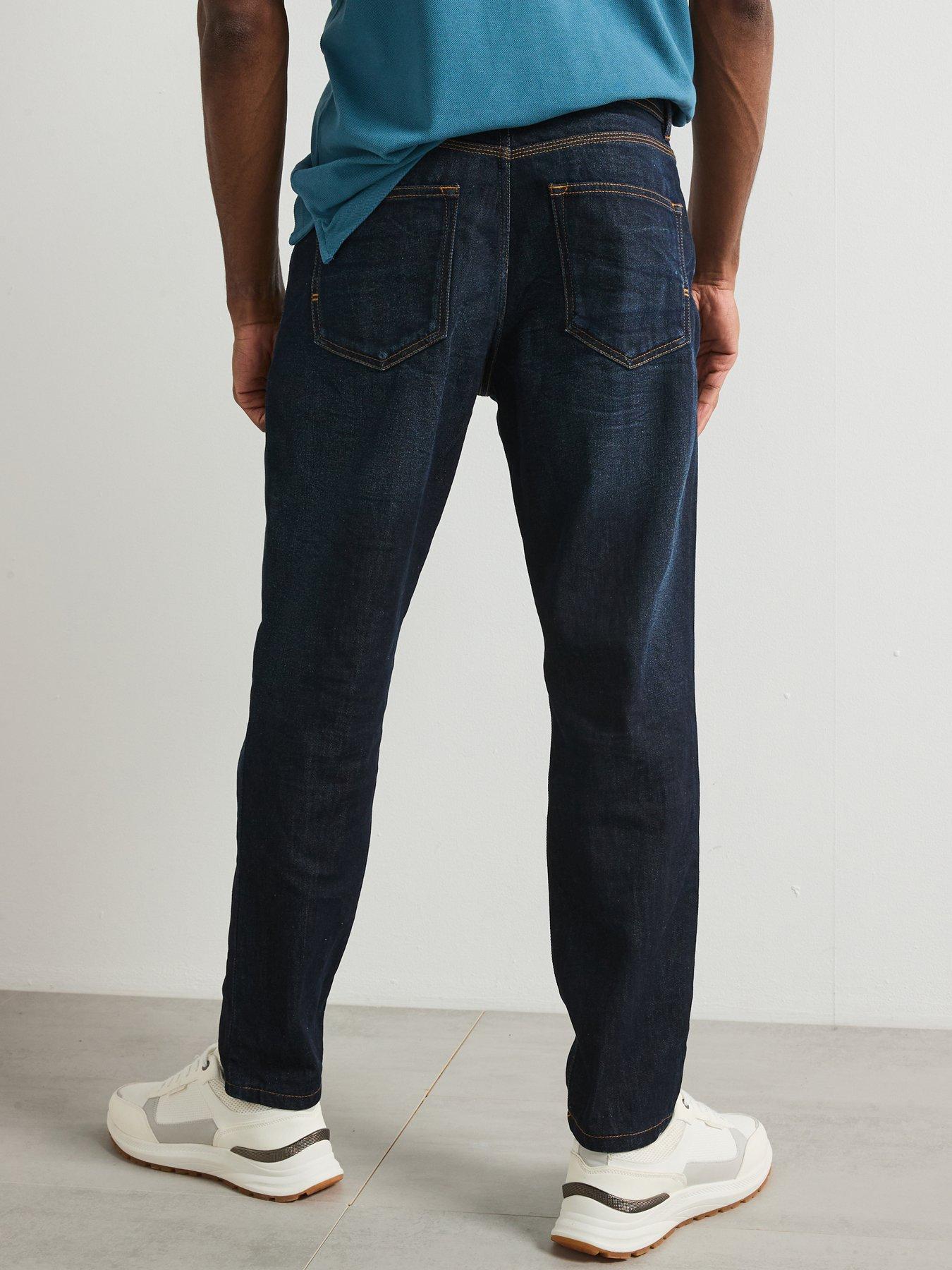  image of very-man-straight-tapered-jeans-with-stretch-dark-wash