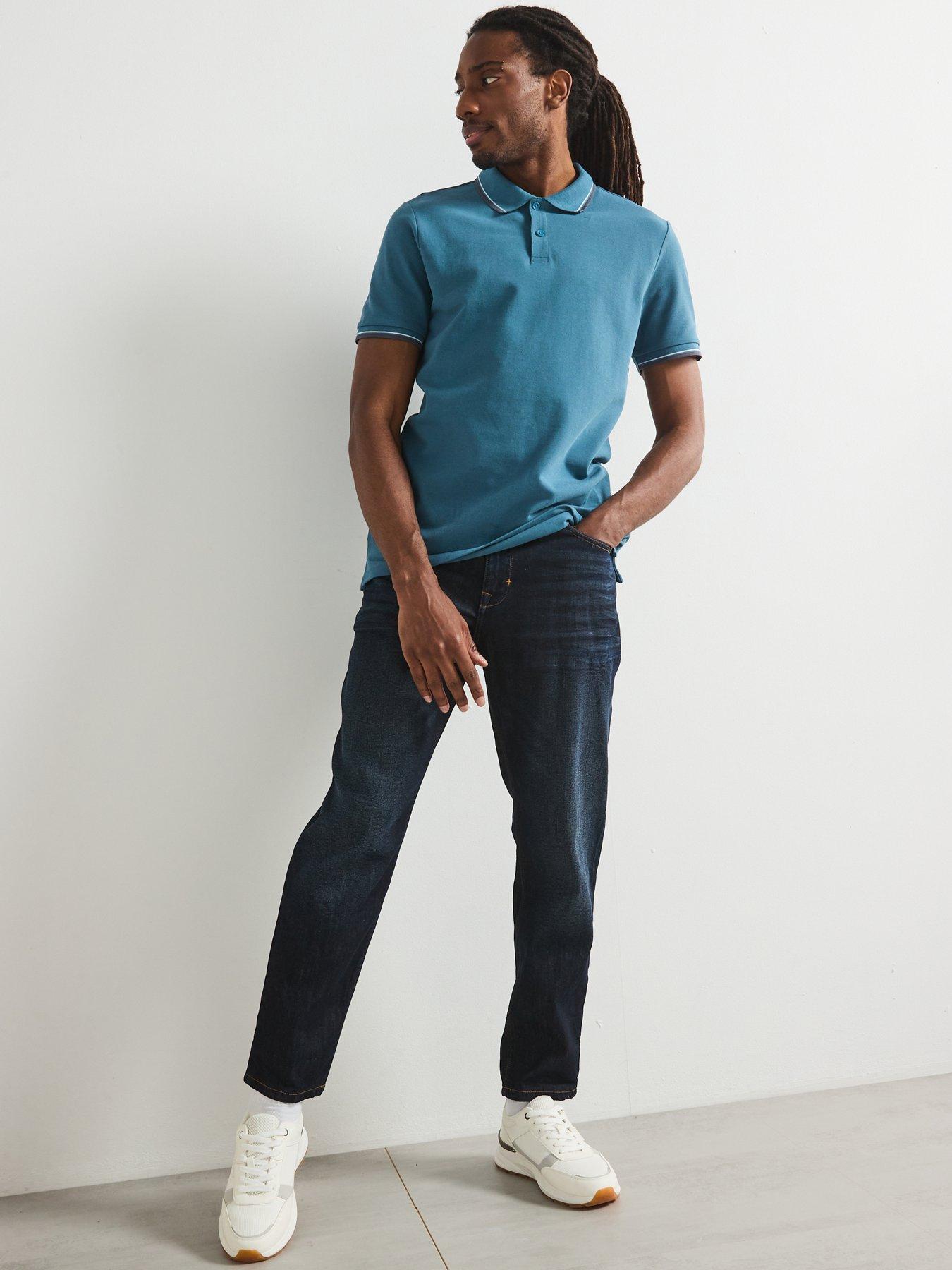  image of very-man-straight-tapered-jeans-with-stretch-dark-wash