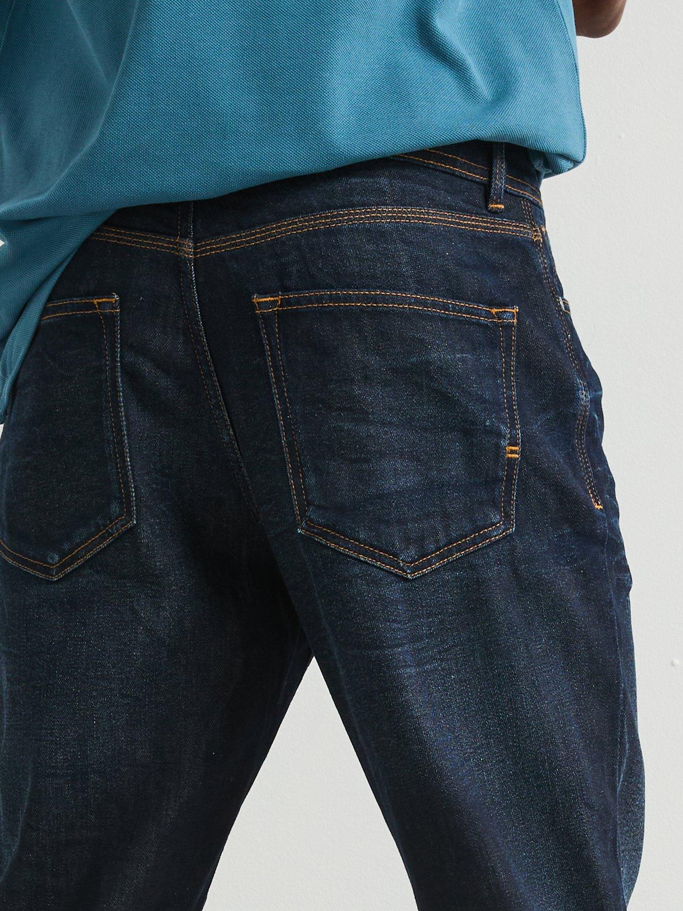  image of very-man-straight-tapered-jeans-with-stretch-dark-wash