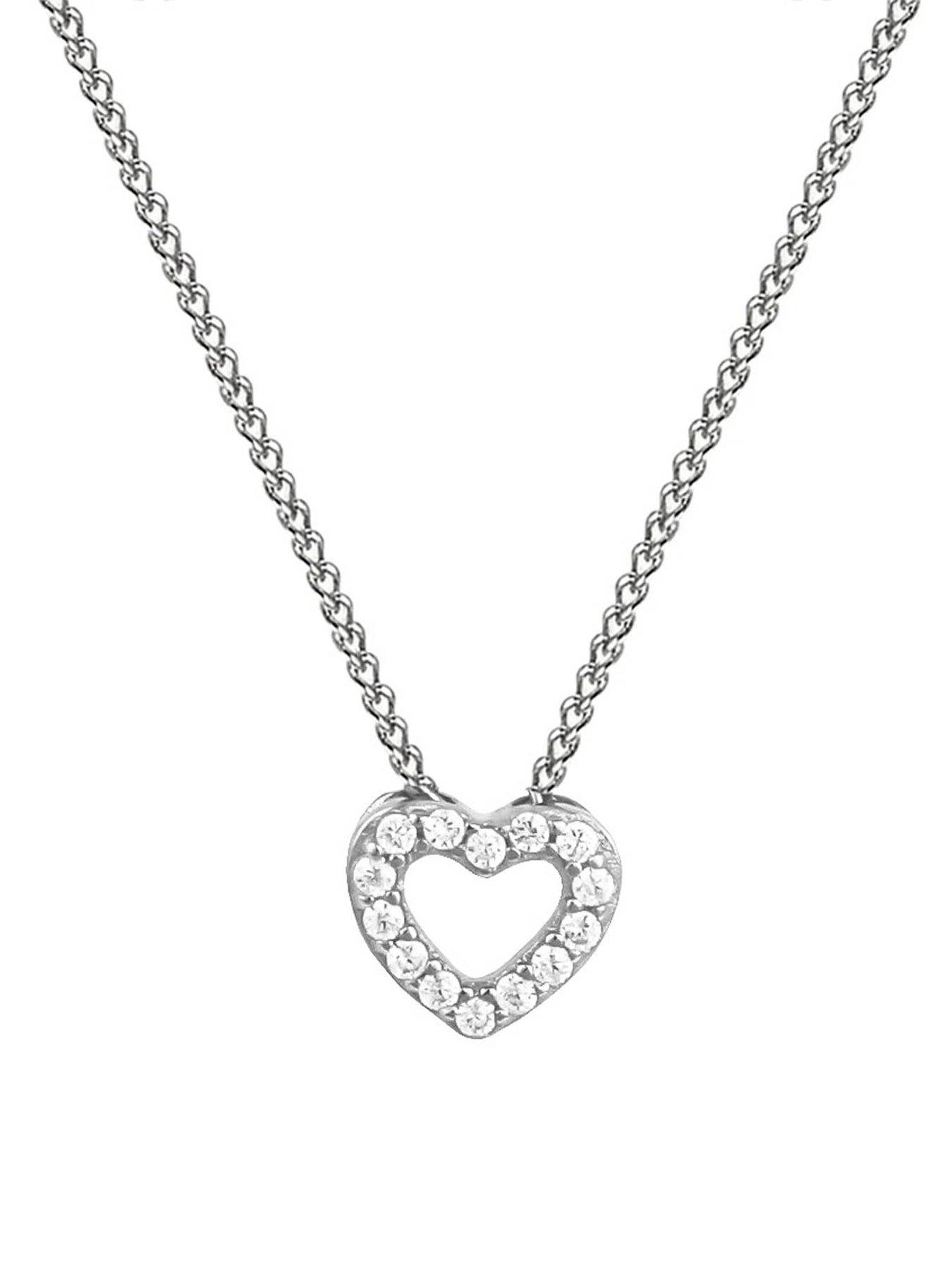 Image 4 of 6 of The Love Collection Tiny Heart CZ Pendant & Stud Earring set