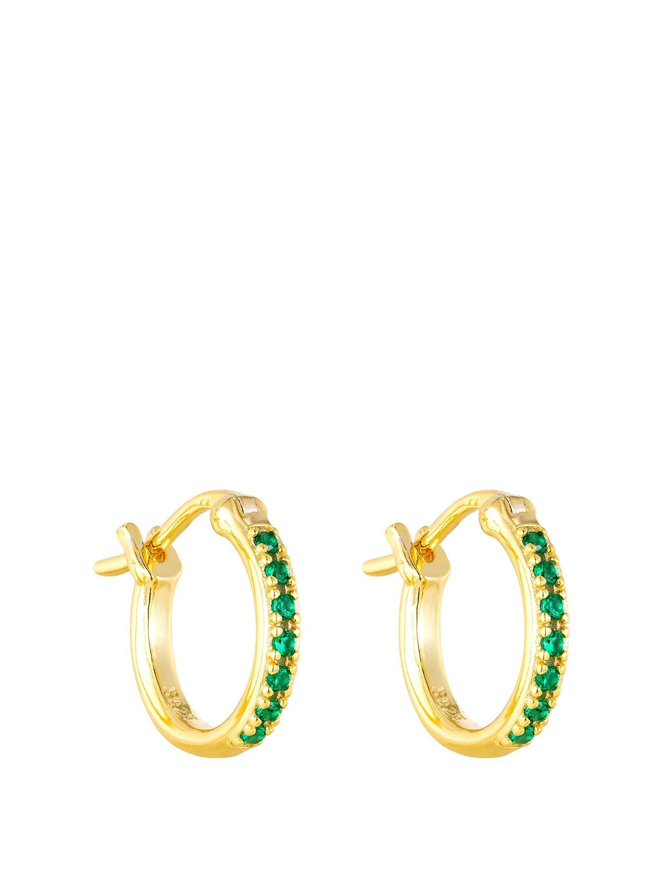 seol-gold-emerald-creole-cz-hoops