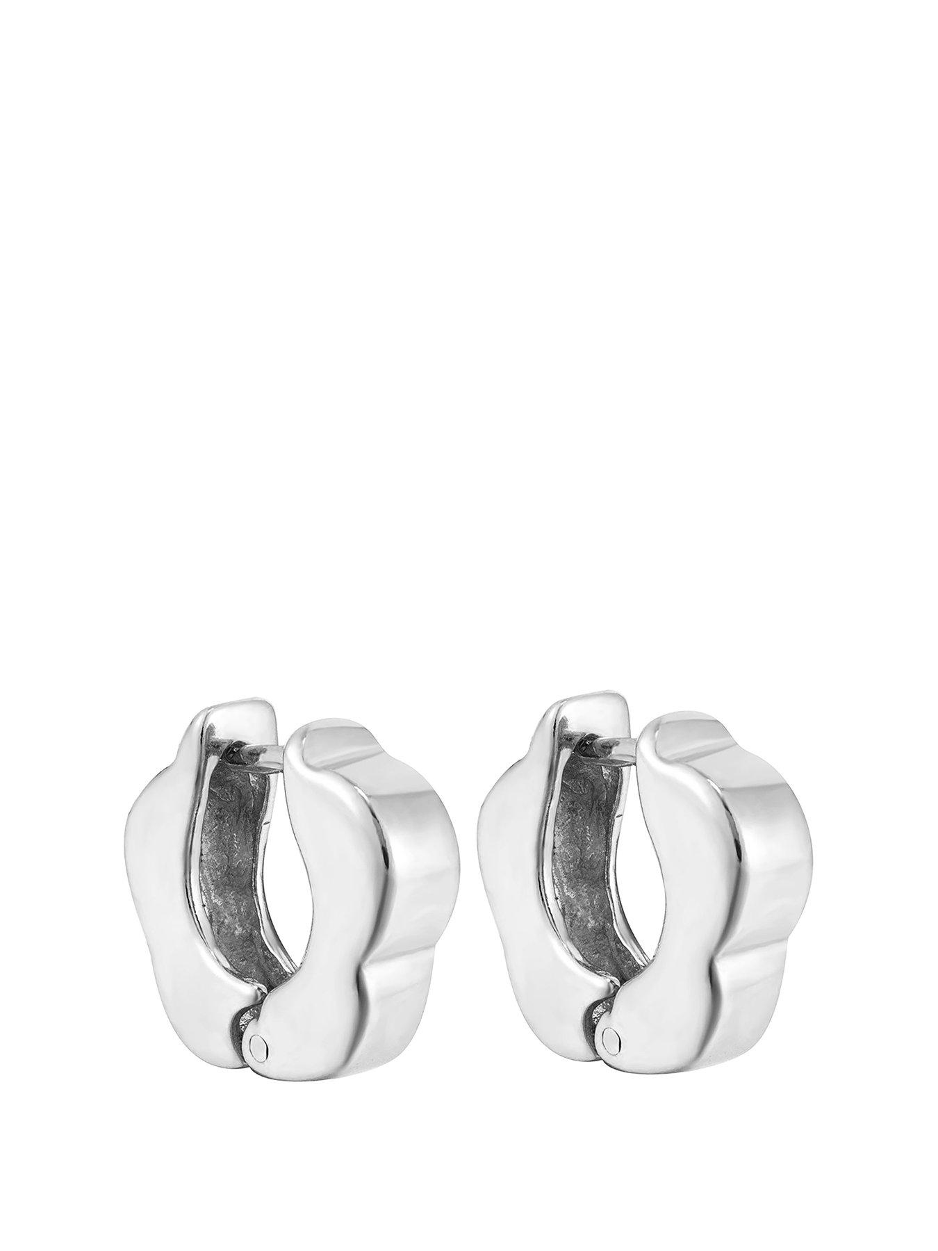 undefined Flower Huggie Hoops