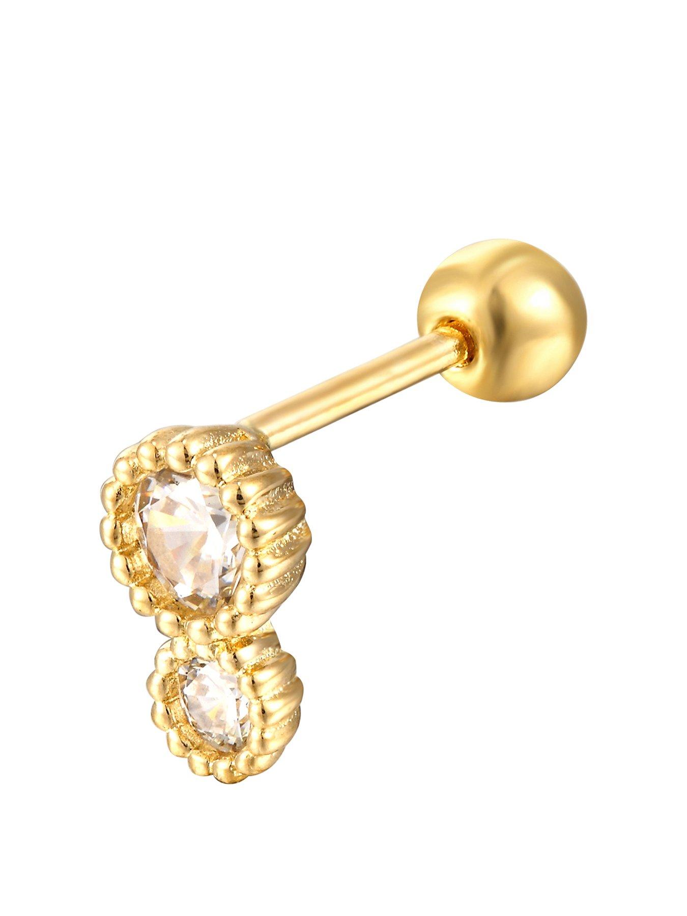  image of seol-gold-double-bezel-cz-stud-sold-as-single