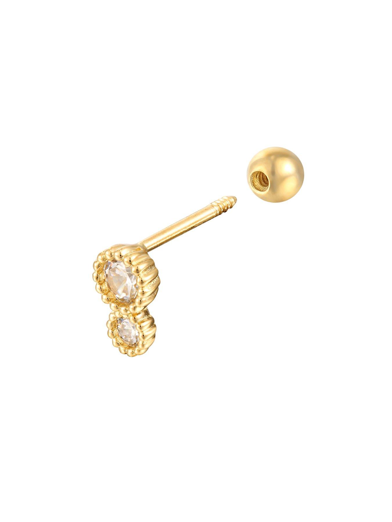  image of seol-gold-double-bezel-cz-stud-sold-as-single