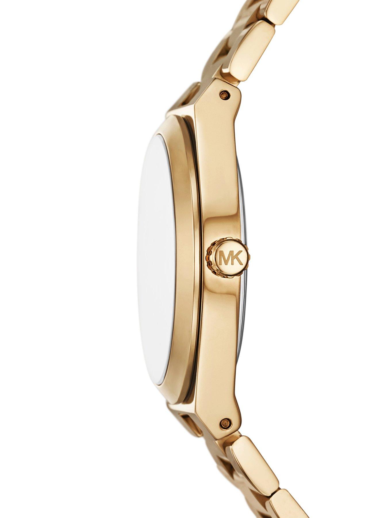 Image 3 of 4 of Michael Kors Lennox Three-Hand Gold-Tone Stainless Steel Watch