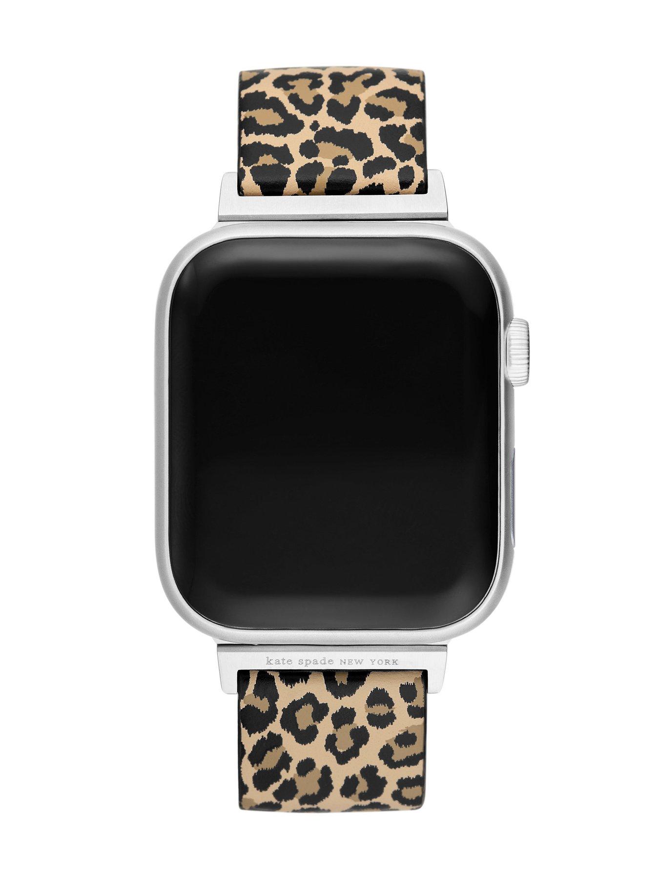 Image 3 of 5 of Kate Spade New York animal print leather band for apple watch, 38/40/41/42/44/45/49mm
