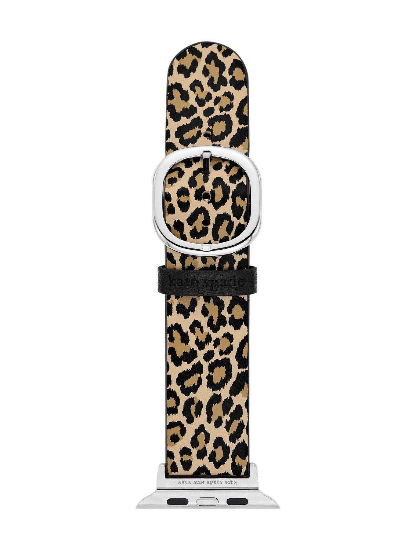 Image 5 of 5 of Kate Spade New York animal print leather band for apple watch, 38/40/41/42/44/45/49mm