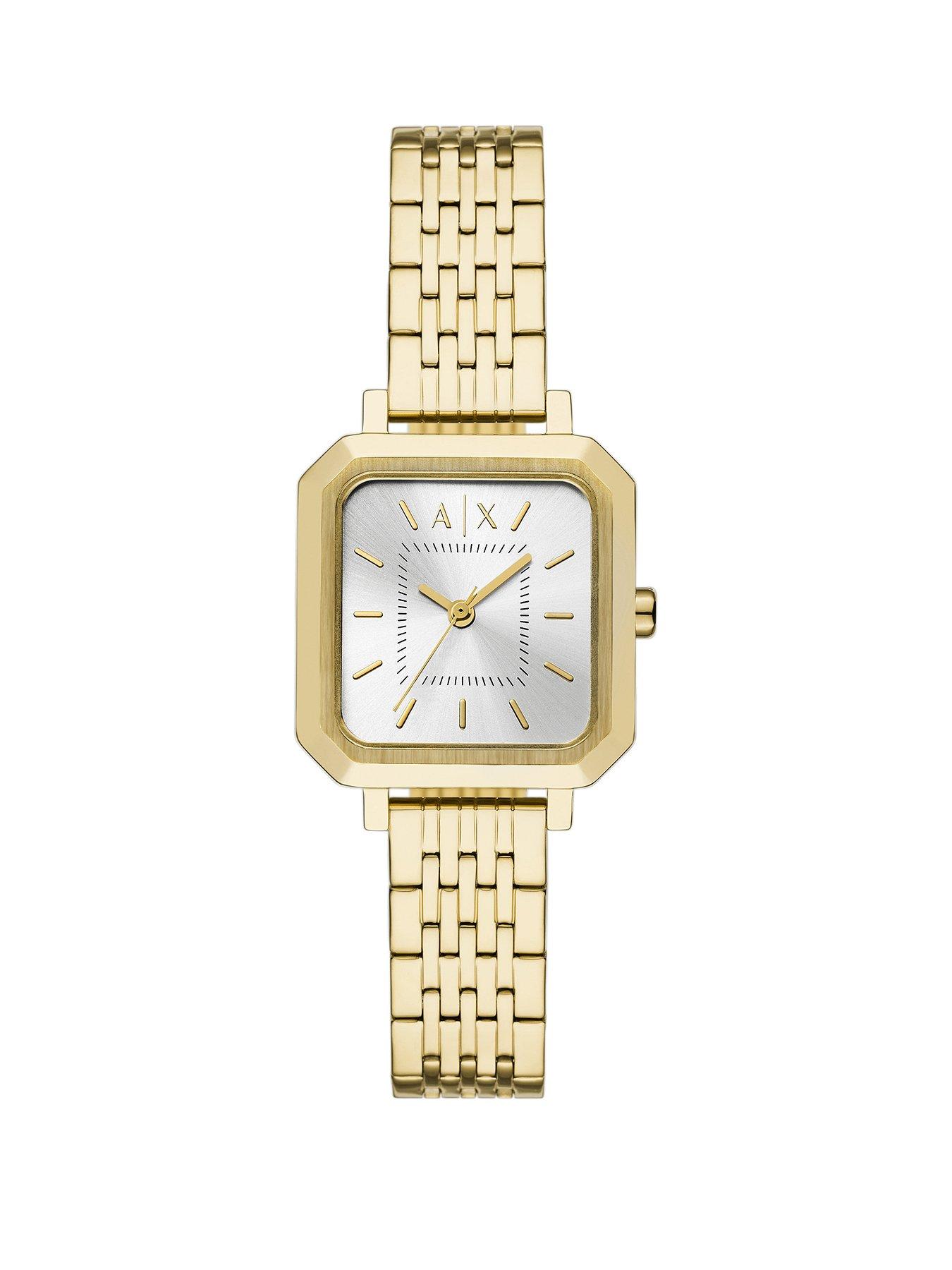 Armani Exchange 3-Hand Gold-Tone Stainless Steel Watch