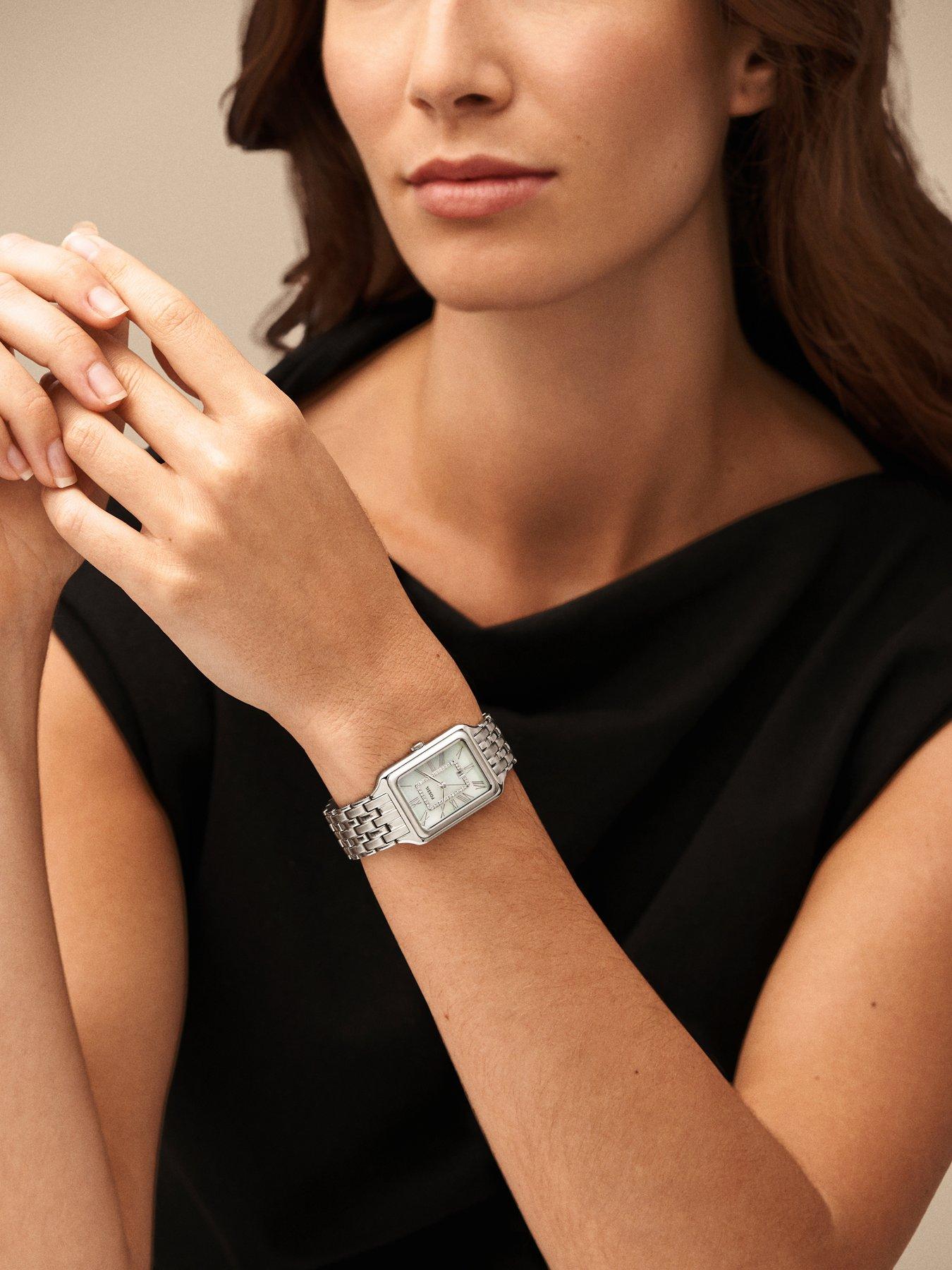  image of fossil-womens-raquel-3-hand-datenbspstainless-steel-watch