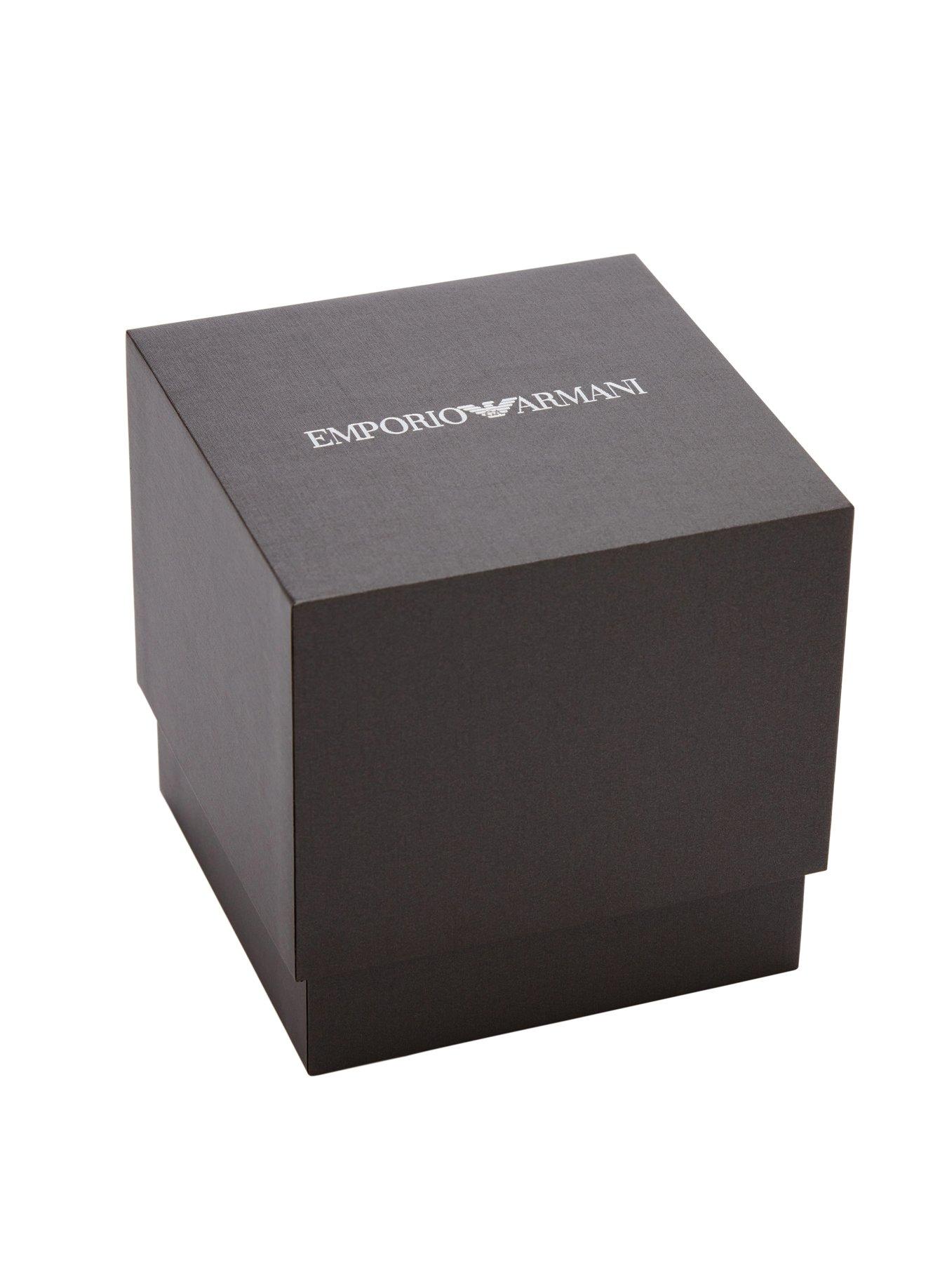  image of emporio-armani-womens-3-hand-rose-gold-tone-stainless-steel-watch