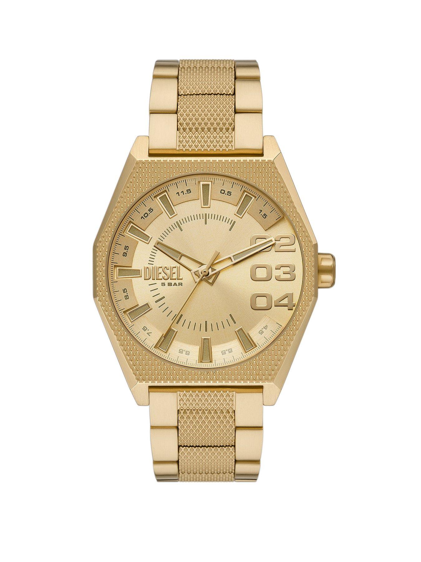diesel-scraper-3nbsp-hand-gold-tone-stainless-steel-watch