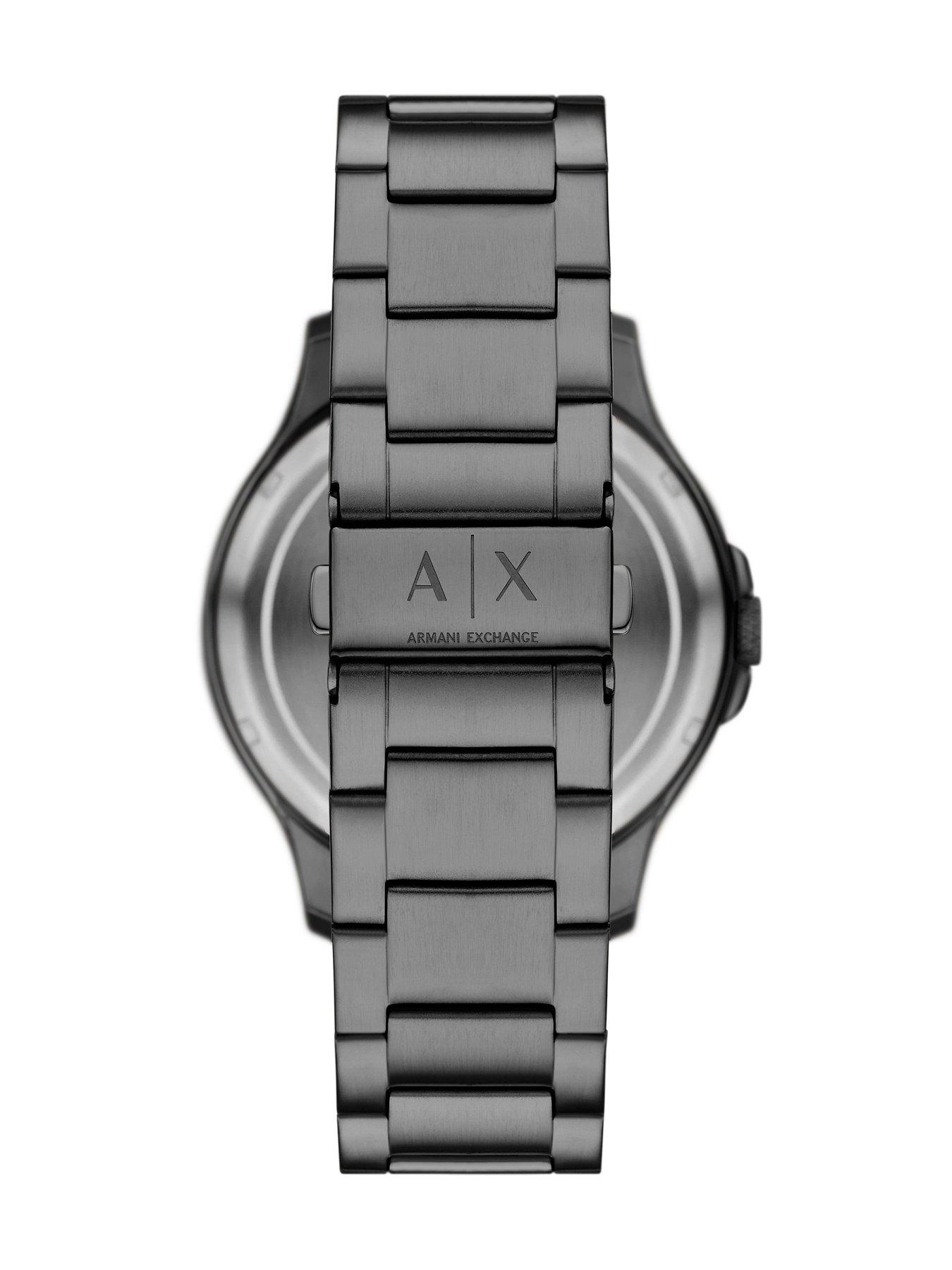  image of armani-exchange-automatic-gunmetal-stainless-steel-watch