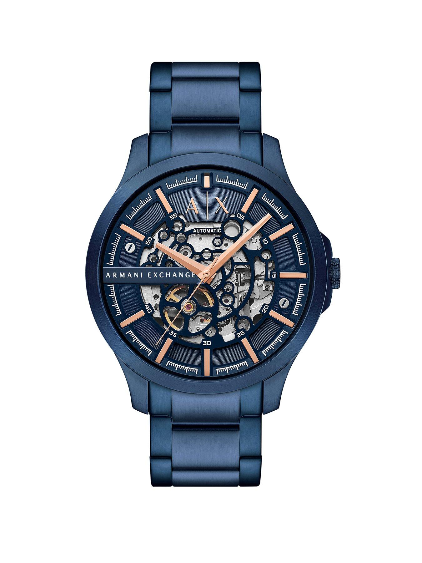 Armani Exchange Automatic Blue Stainless Steel Watch