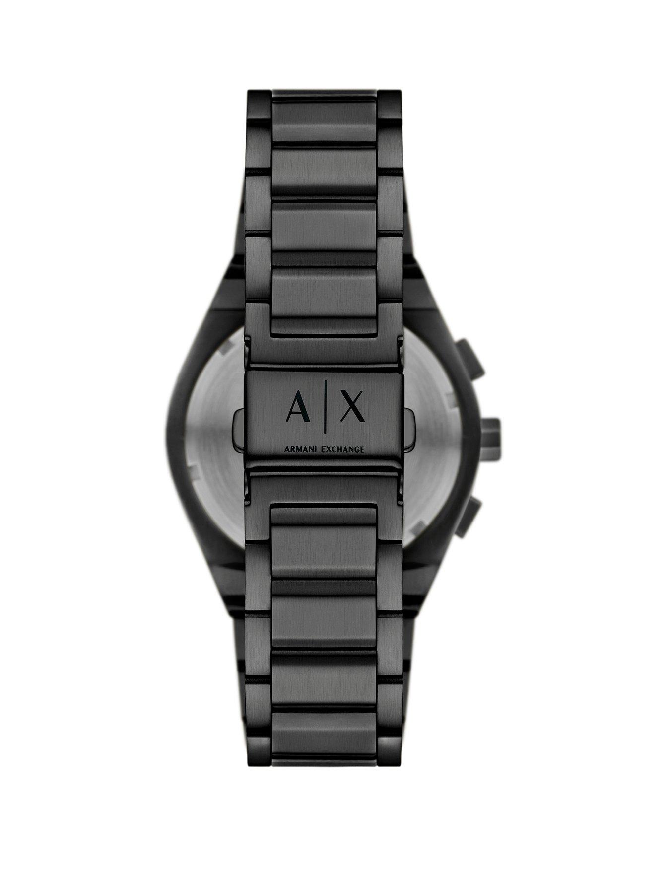 Black armani exchange watch best sale