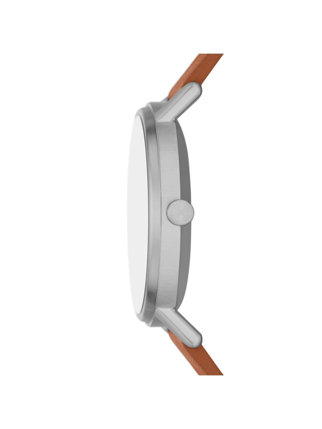  image of skagen-mens-kuppel-two-hand-sub-second-silver-stainless-steel-watch