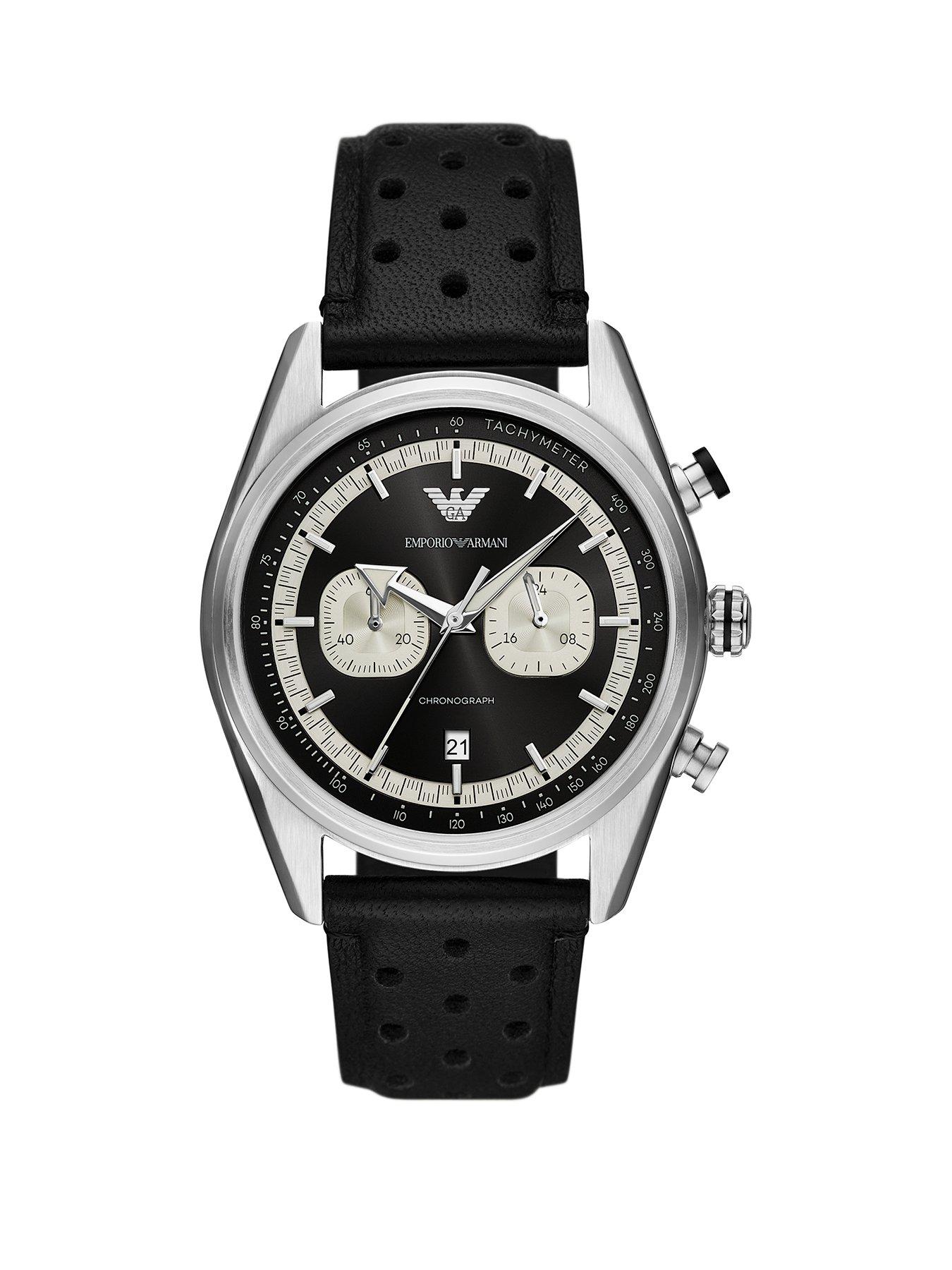 emporio-armani-chronograph-black-leather-watch