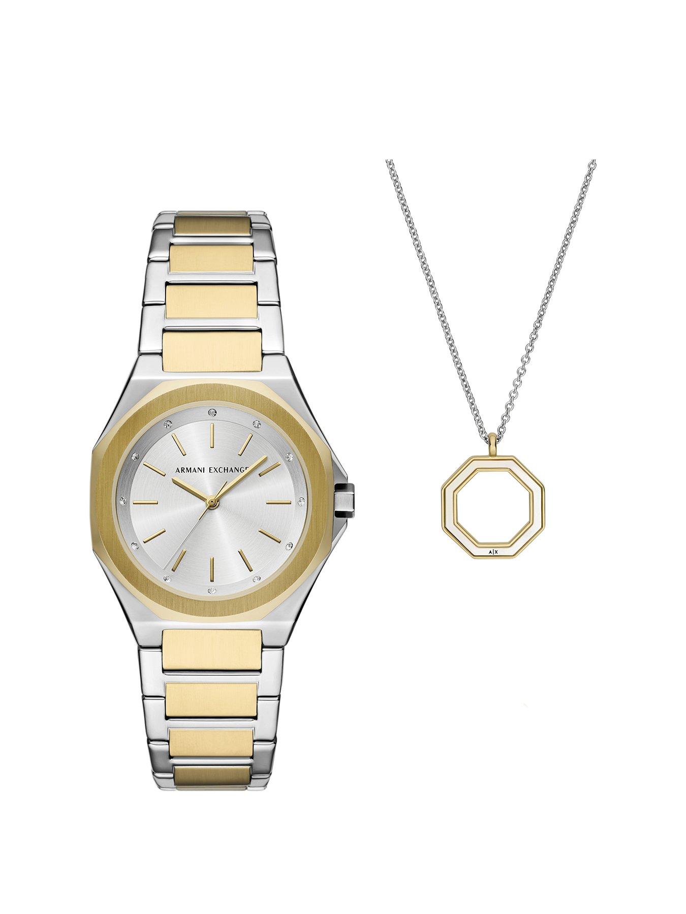 armani-exchange-womens-3-hand-2-tone-stainless-steel-watch-and-necklace-set