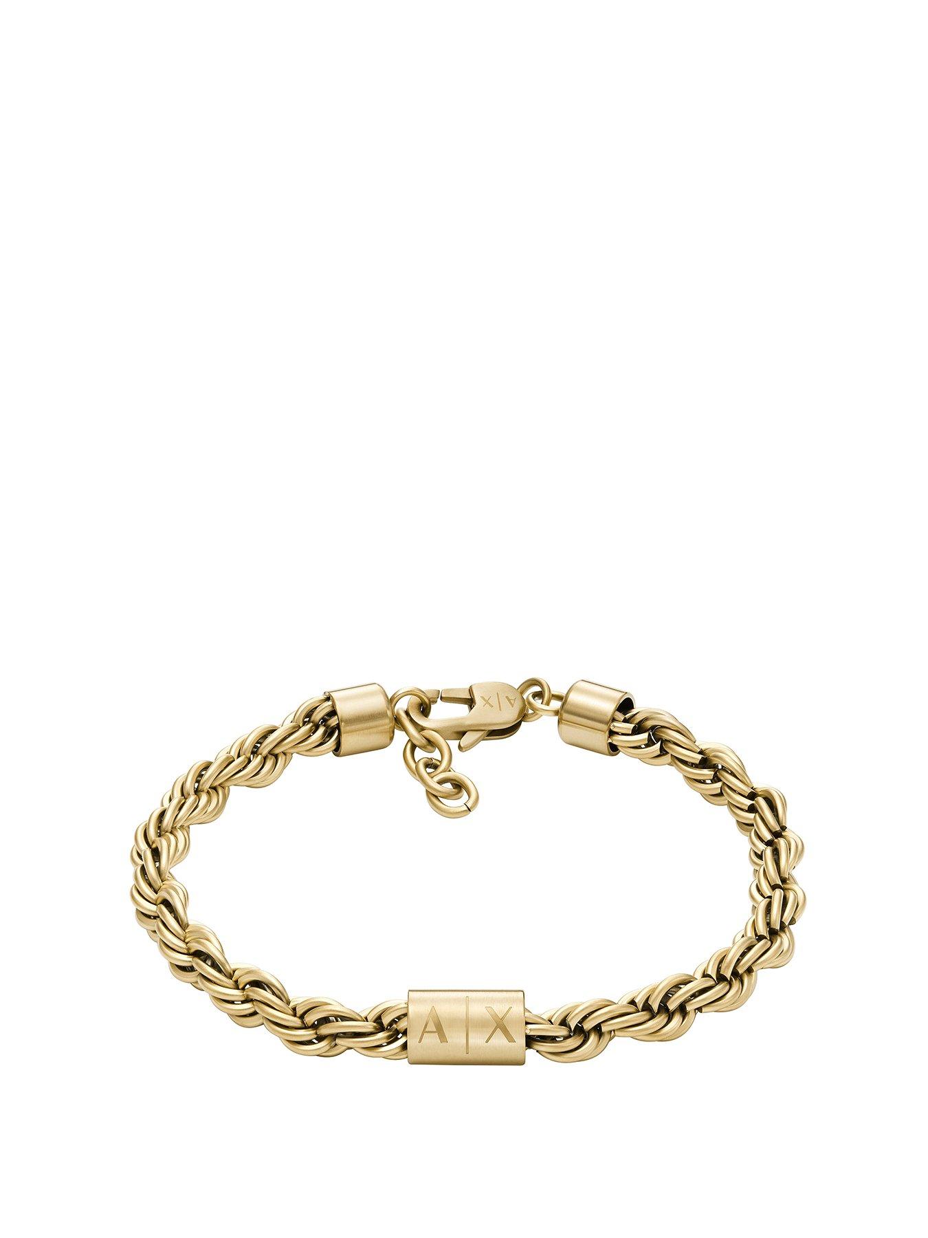 armani-exchange-gold-tone-stainless-steel-chain-bracelet