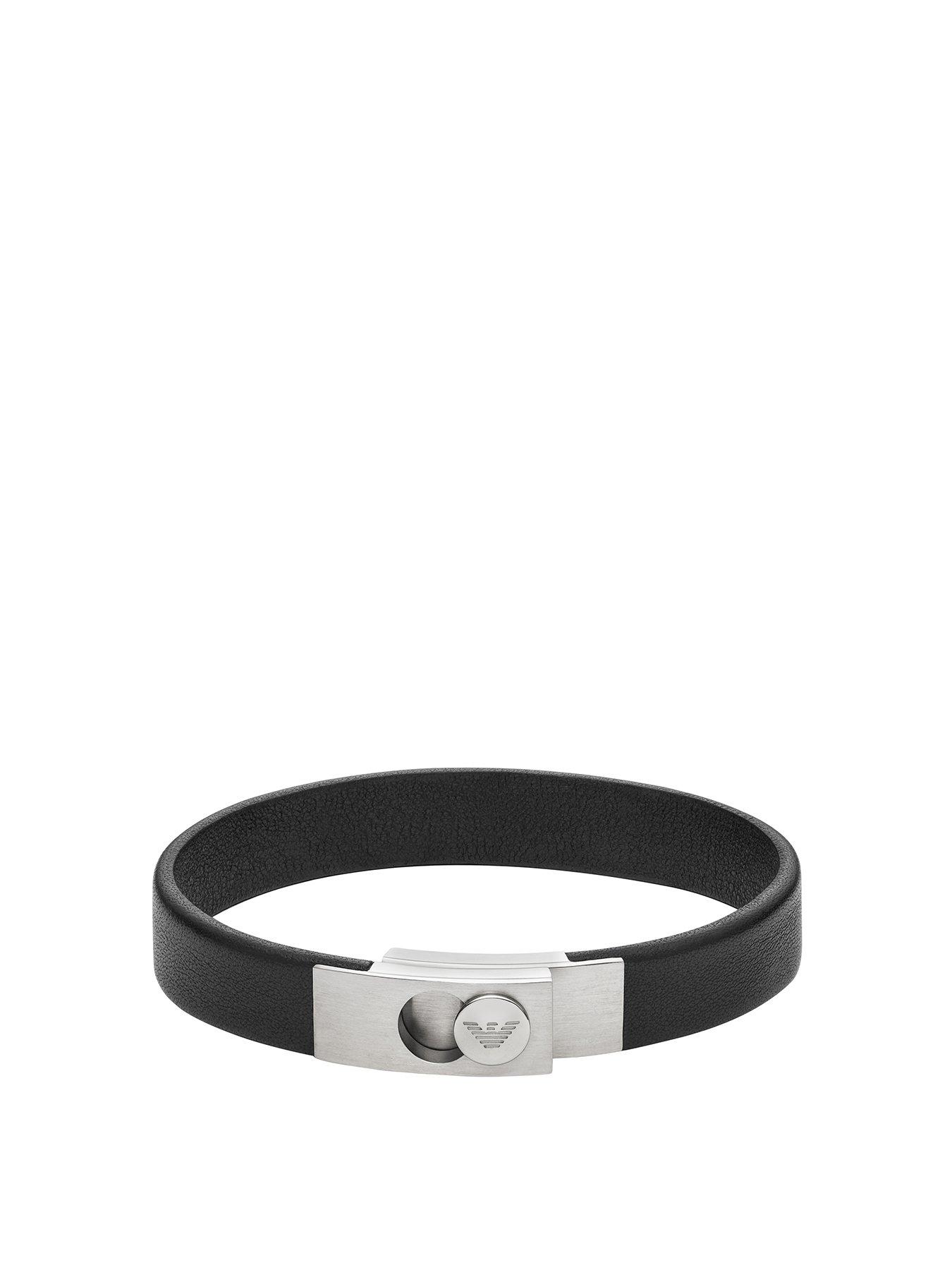 emporio-armani-stainless-steel-and-black-leather-strap-bracelet