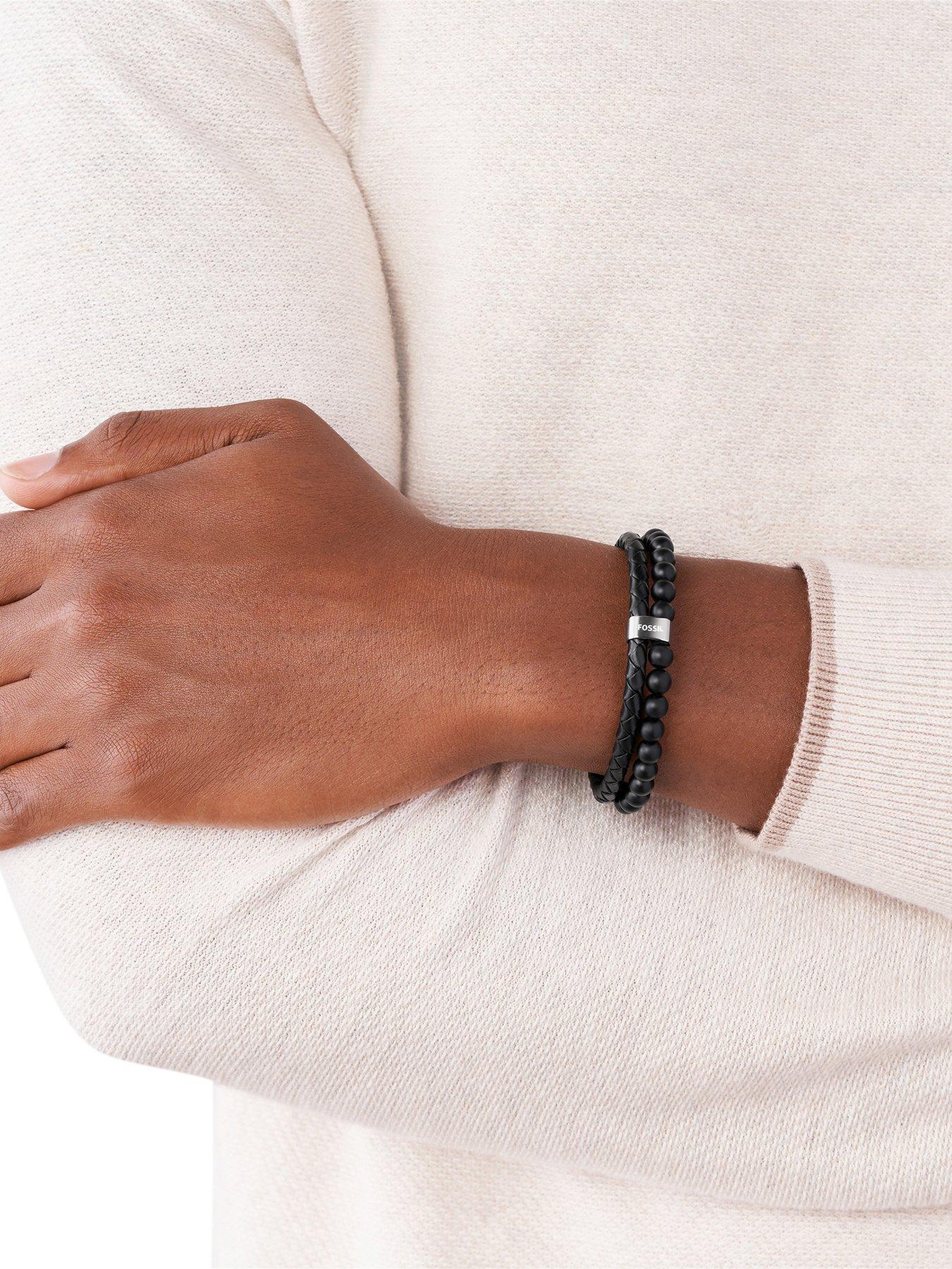  image of fossil-mens-vintage-casual-multi-strand-bracelet