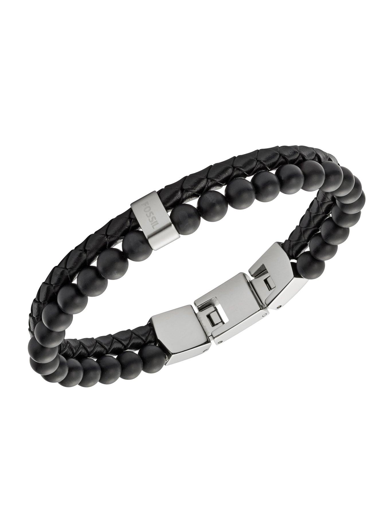  image of fossil-mens-vintage-casual-multi-strand-bracelet