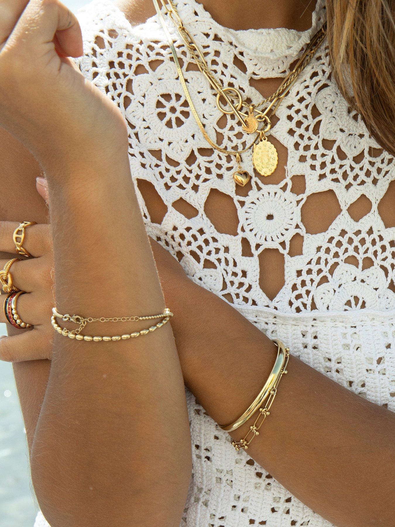 Image 2 of 5 of Seol + Gold Ball and Link Bracelet