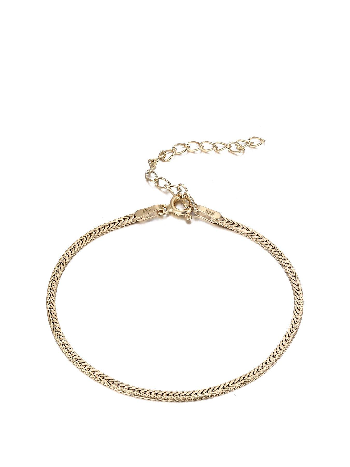 Image 1 of 4 of Seol + Gold Flat Snake Chain Bracelet