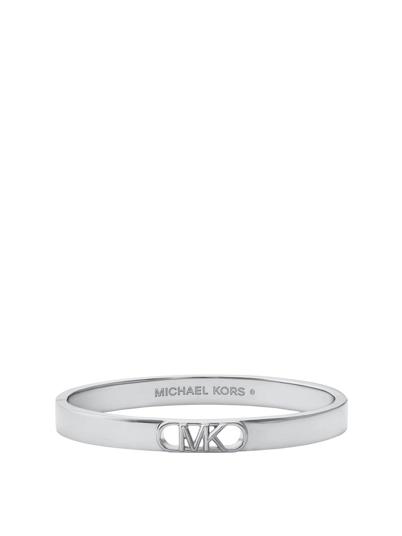 undefined Platinum-Plated Empire Link Bangle Bracelet