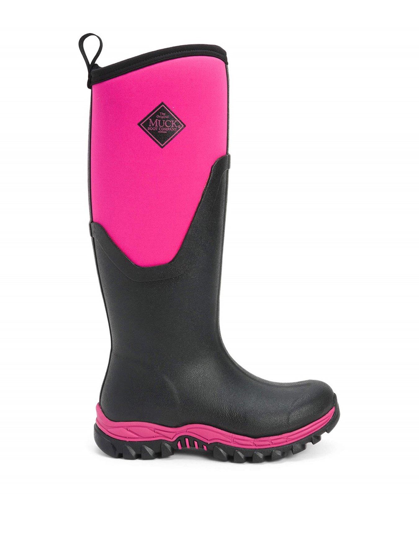  image of muck-boots-ladies-arctic-sport-tall-2-boots-black-pink