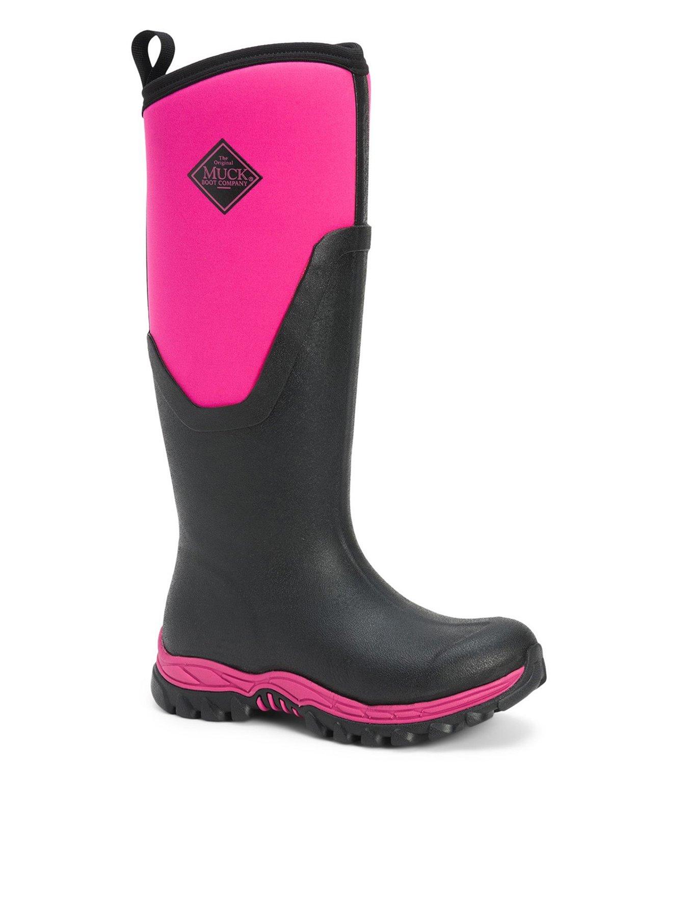  image of muck-boots-ladies-arctic-sport-tall-2-boots-black-pink