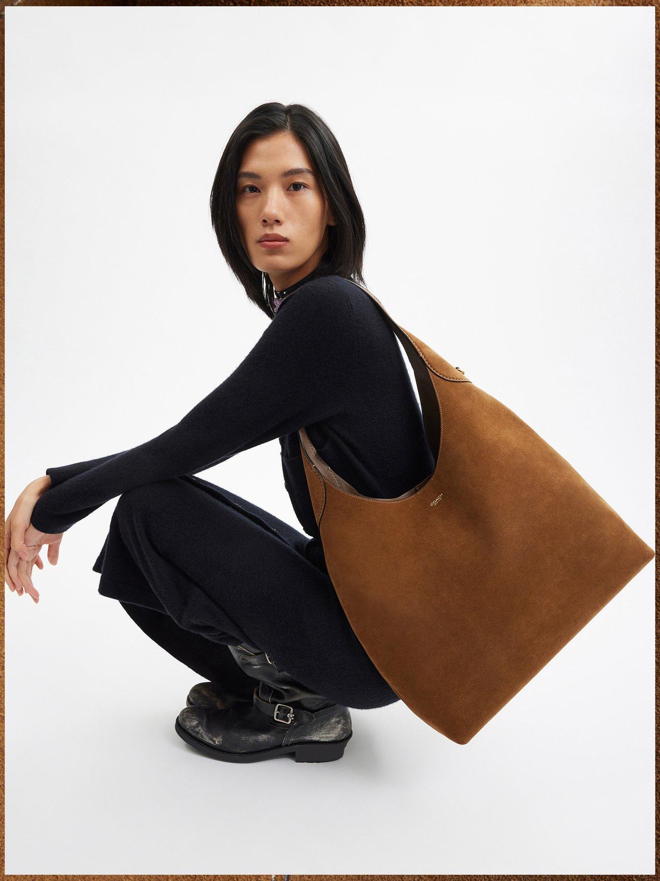 COACH Brooklyn 39 Suede Shoulder Bag - Brown | Littlewoods