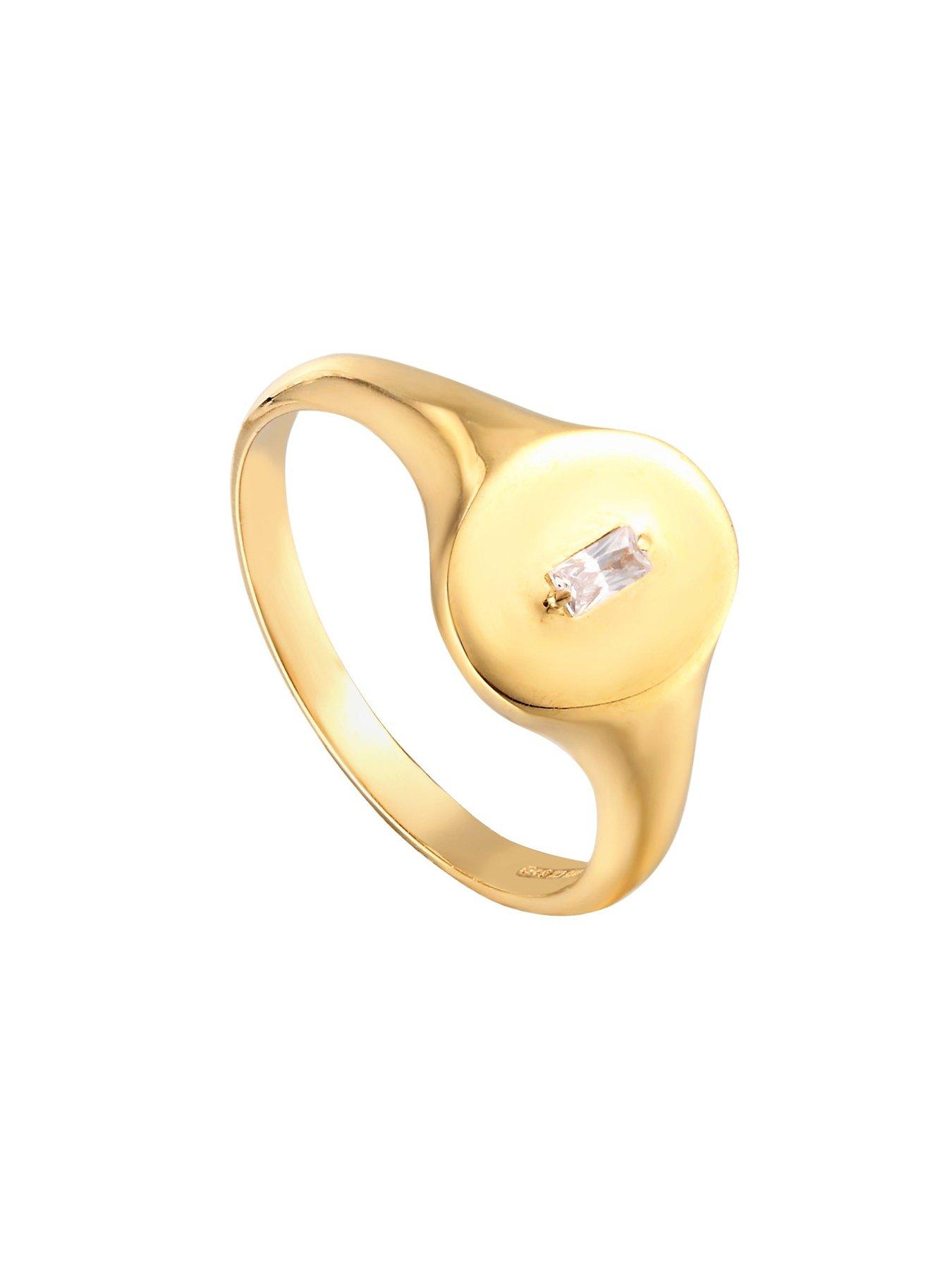  image of seol-gold-baguette-cz-signet-ring