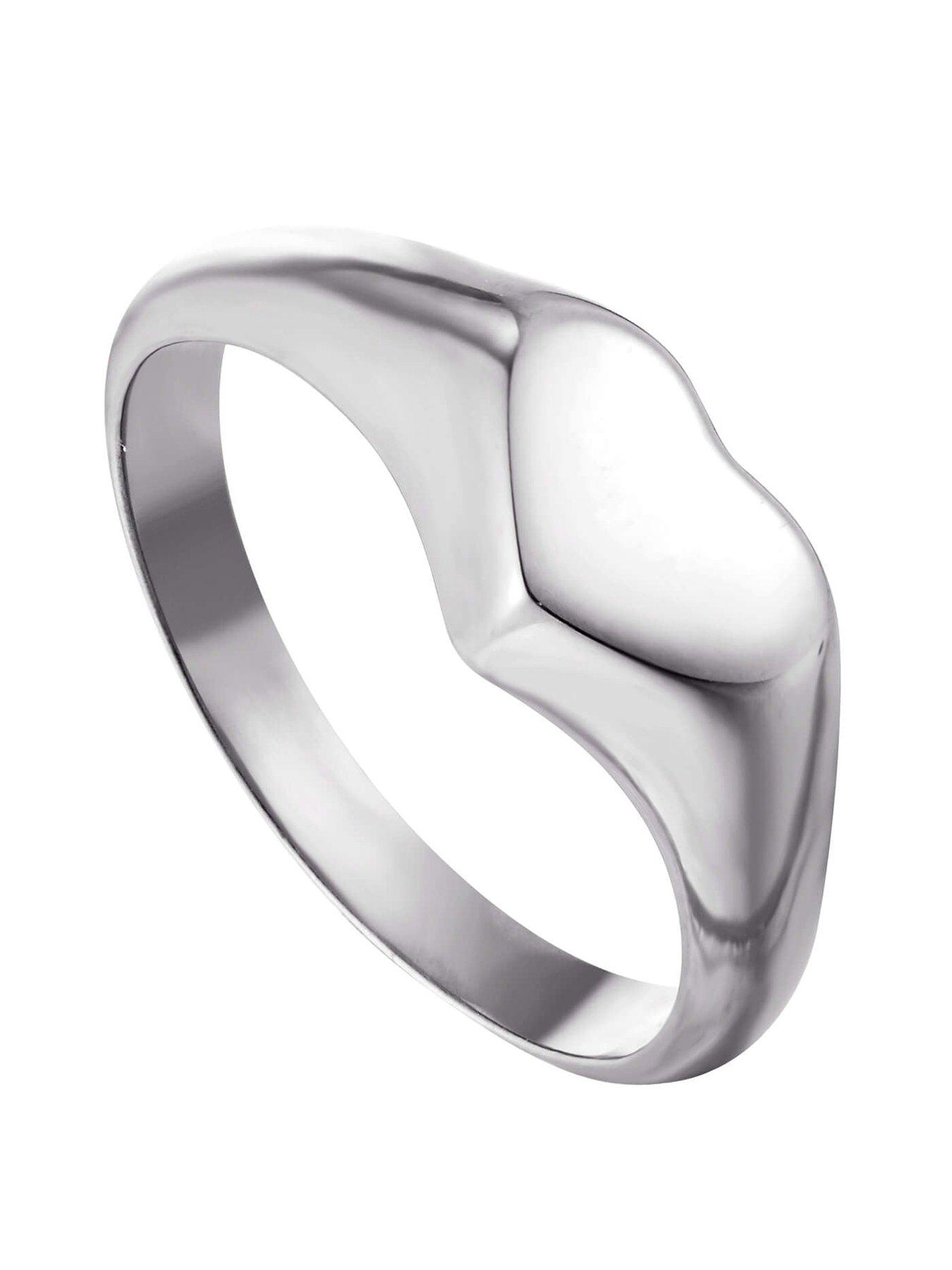 Image 1 of 4 of Seol + Gold Heart Signet Ring