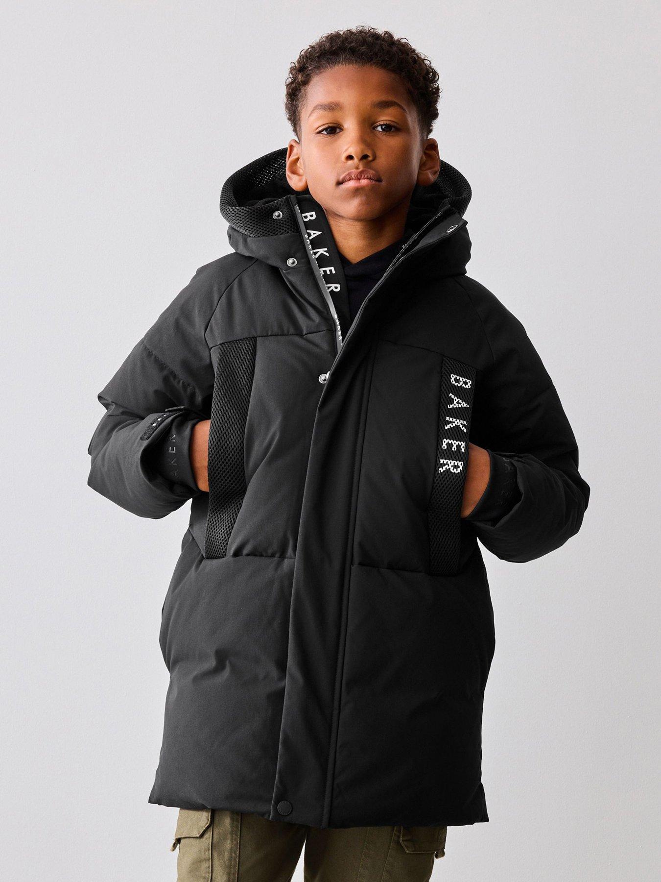 undefined Baker By Ted Baker Boys Hybrid Parka - Black