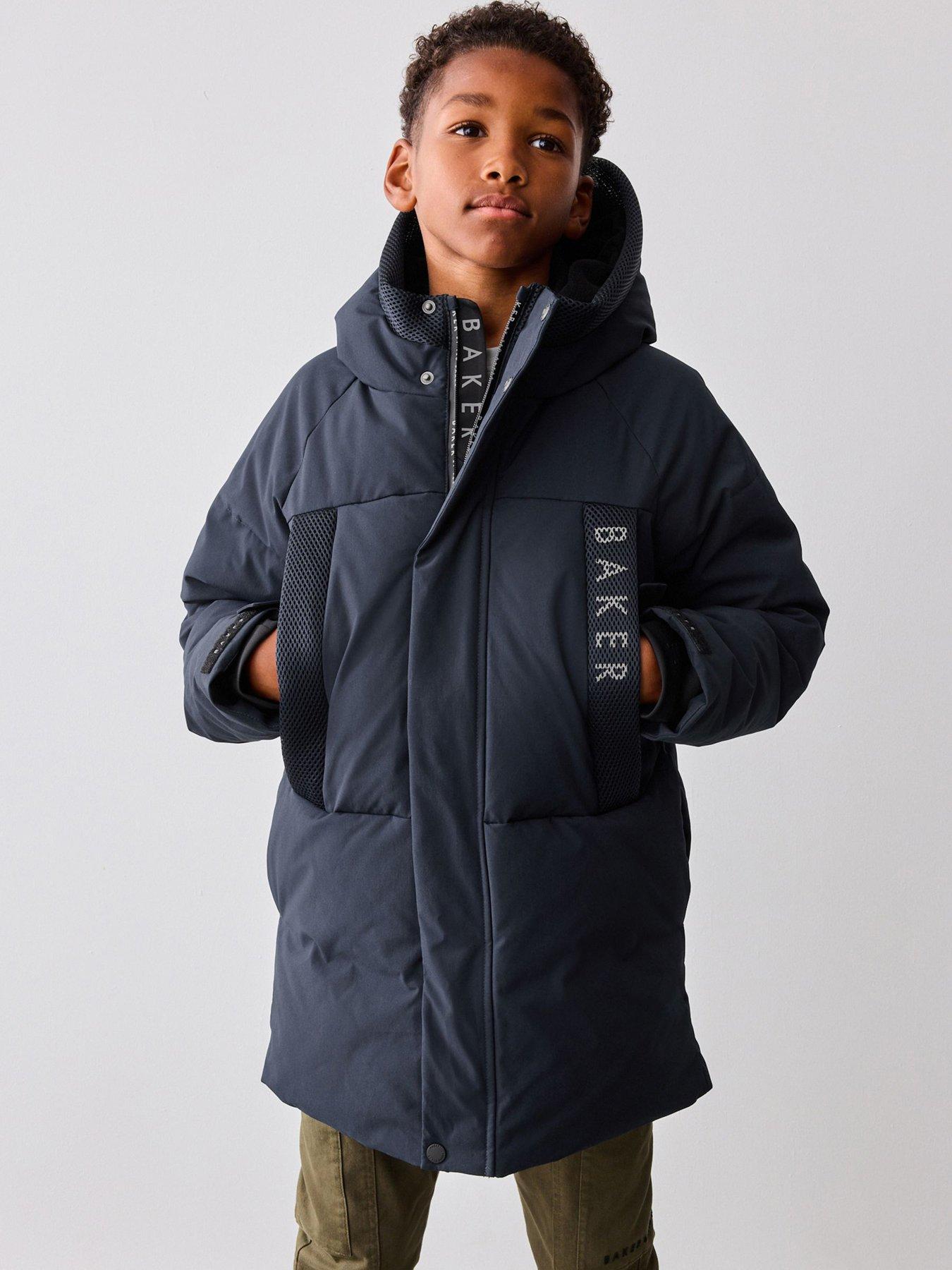 Ted Baker Baker By Ted Baker Boys Hybrid Parka Black littlewoods