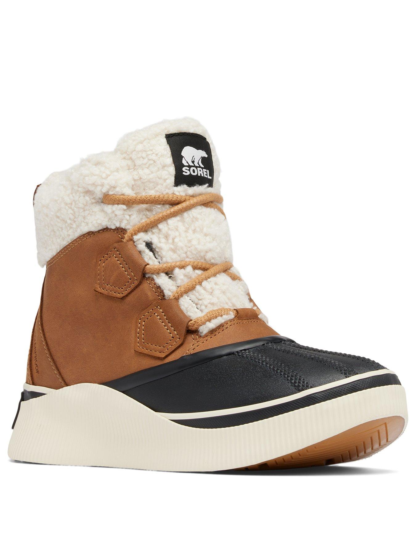  image of sorel-womens-out-n-about-4-chillz-waterproof-boots-tan