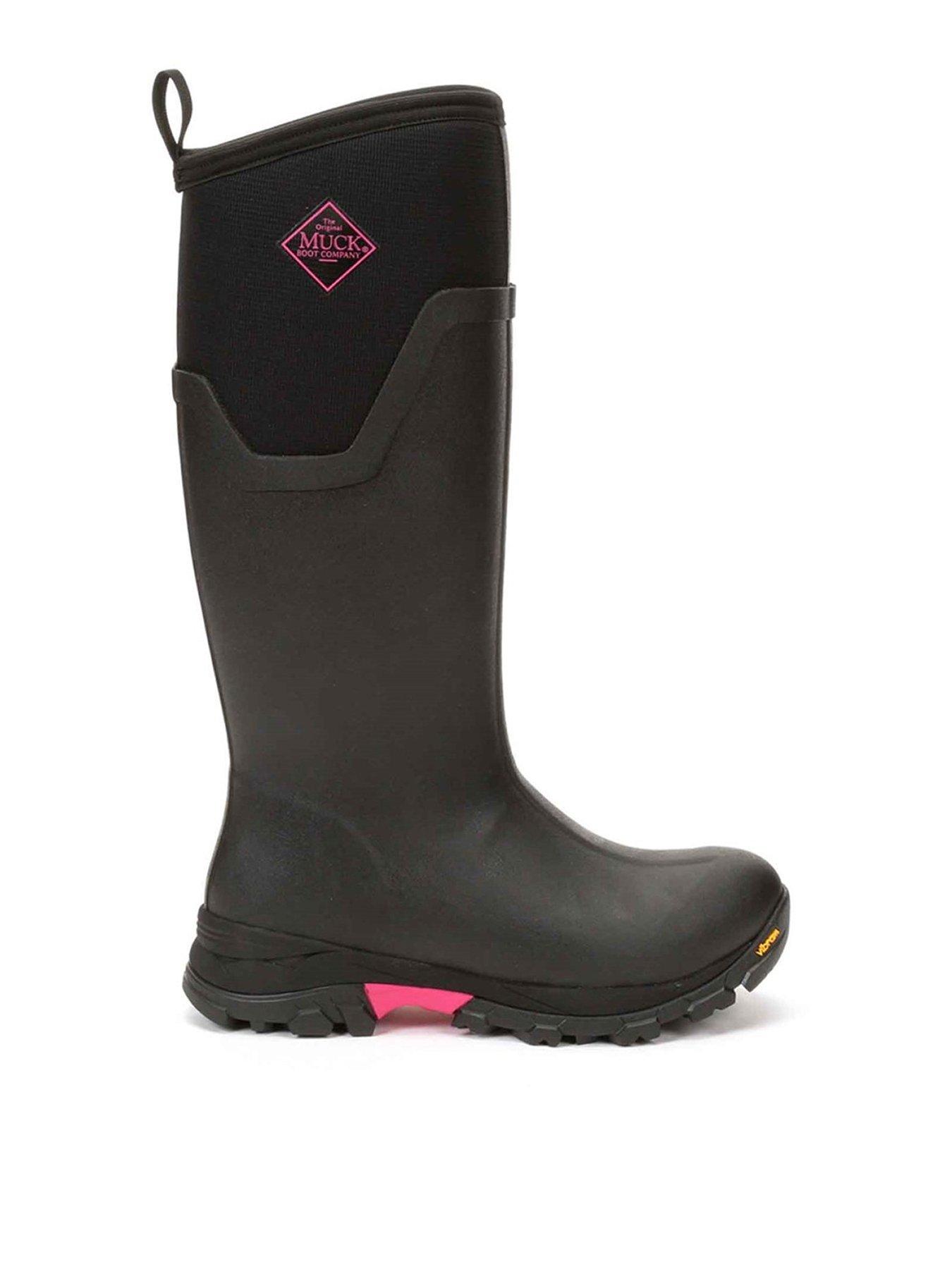  image of muck-boots-ladies-arc-ice-tall-agat-boots-black-pink