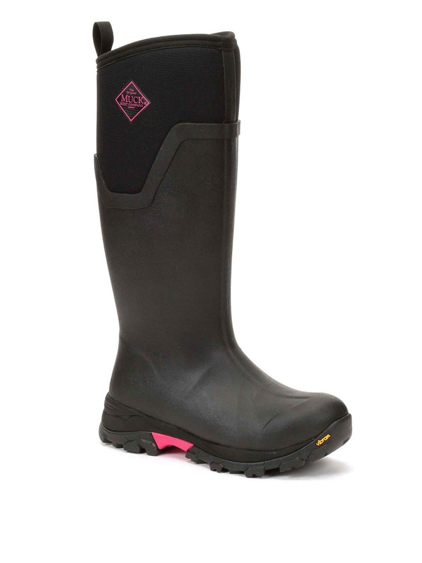  image of muck-boots-ladies-arc-ice-tall-agat-boots-black-pink