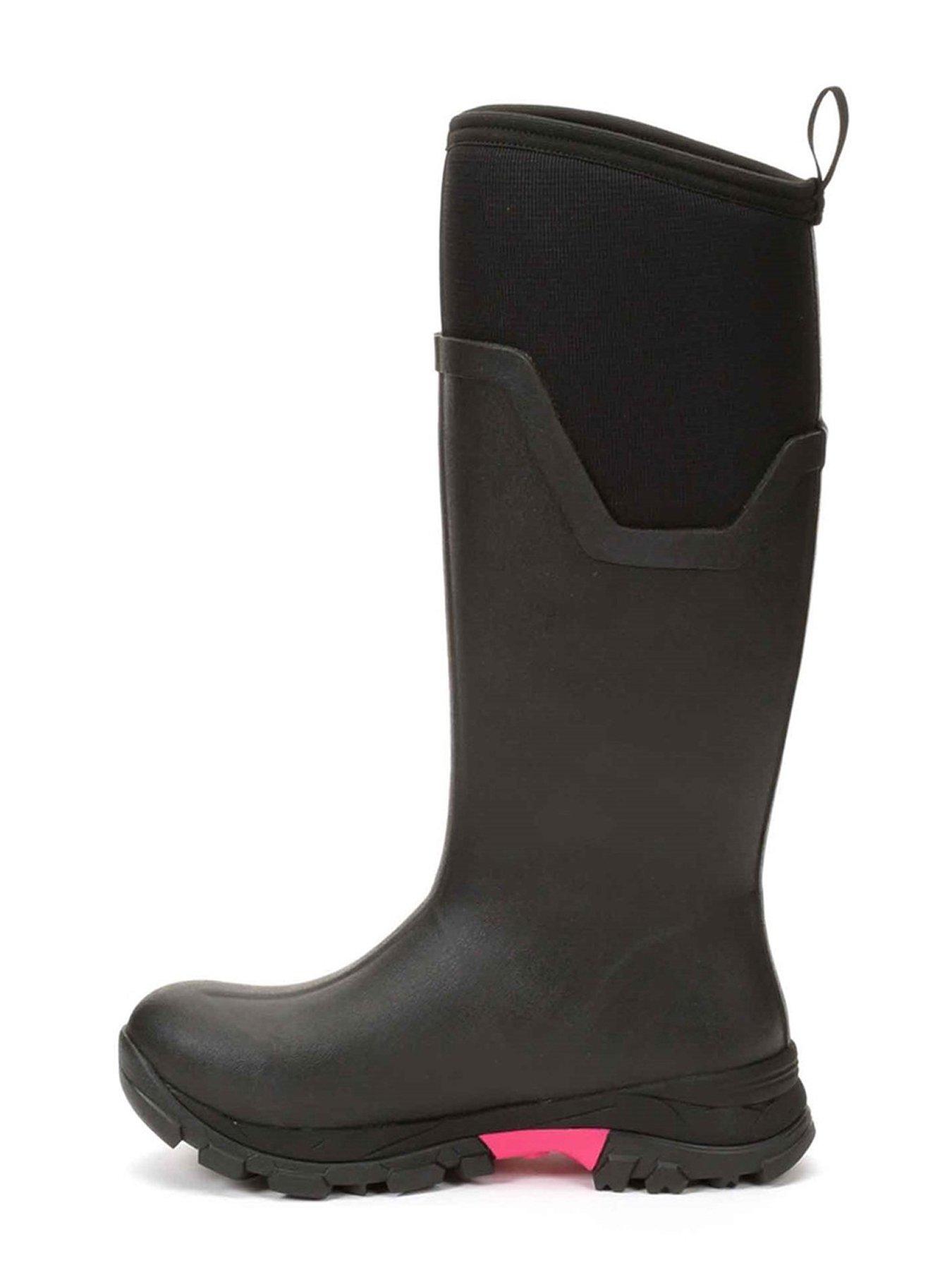  image of muck-boots-ladies-arc-ice-tall-agat-boots-black-pink