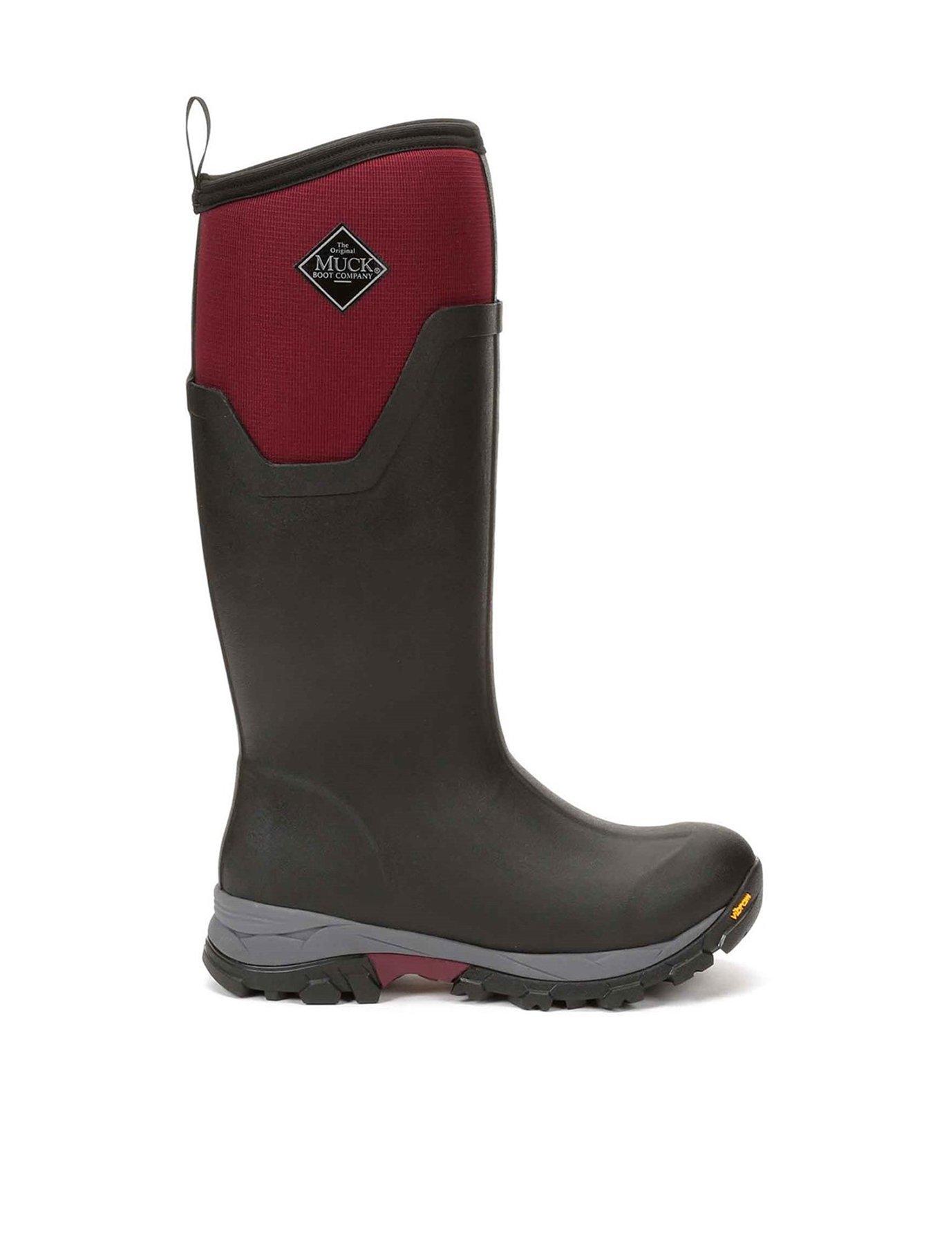 undefined Ladies Arc Ice Tall Agat Boots - Black / Burgundy